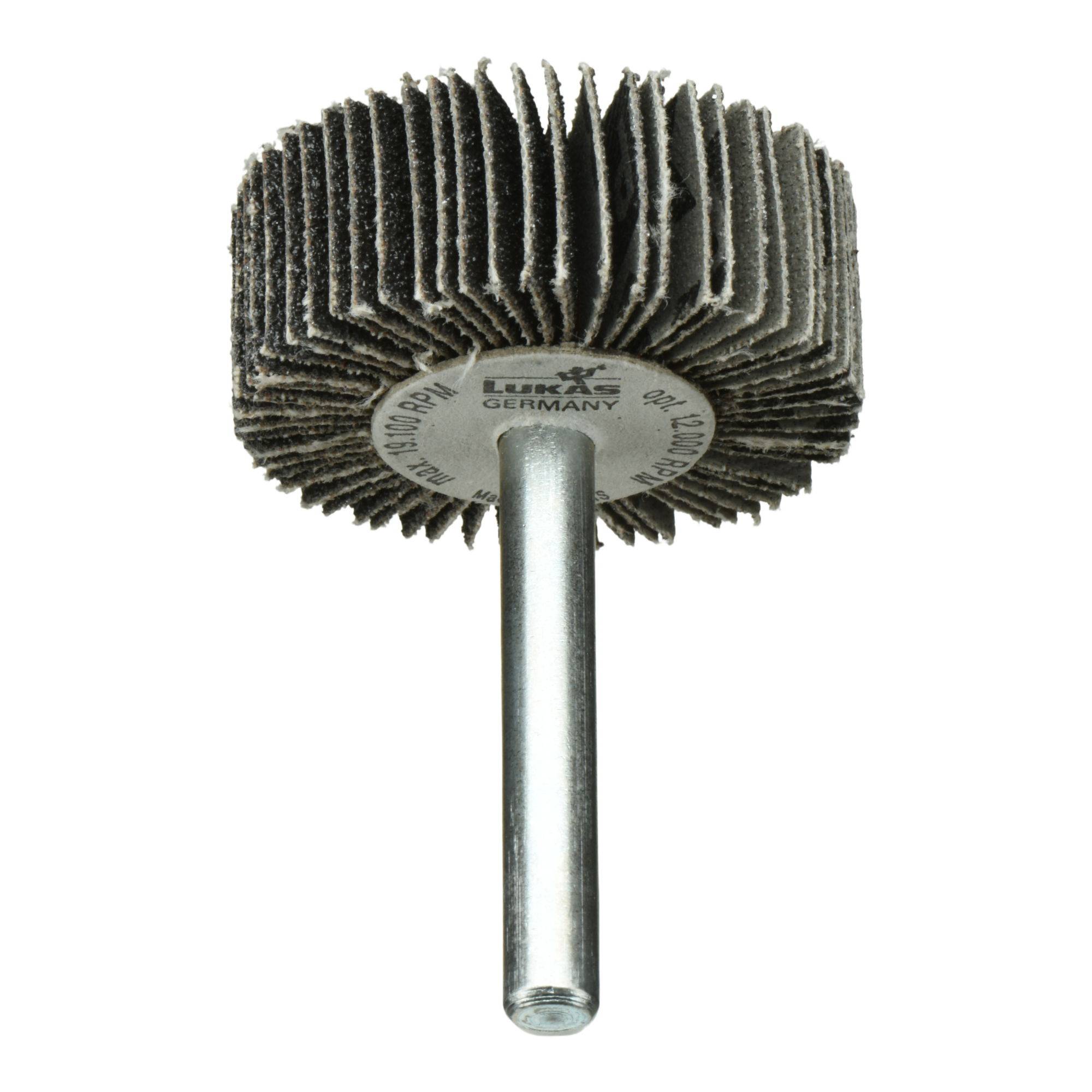 LUKAS-ERZETT A2202040156080 Fächerschleifer SFC für Alu / Holz 40x15mm Schaft 6mm Siliciumcarbid Korn 80 10St.