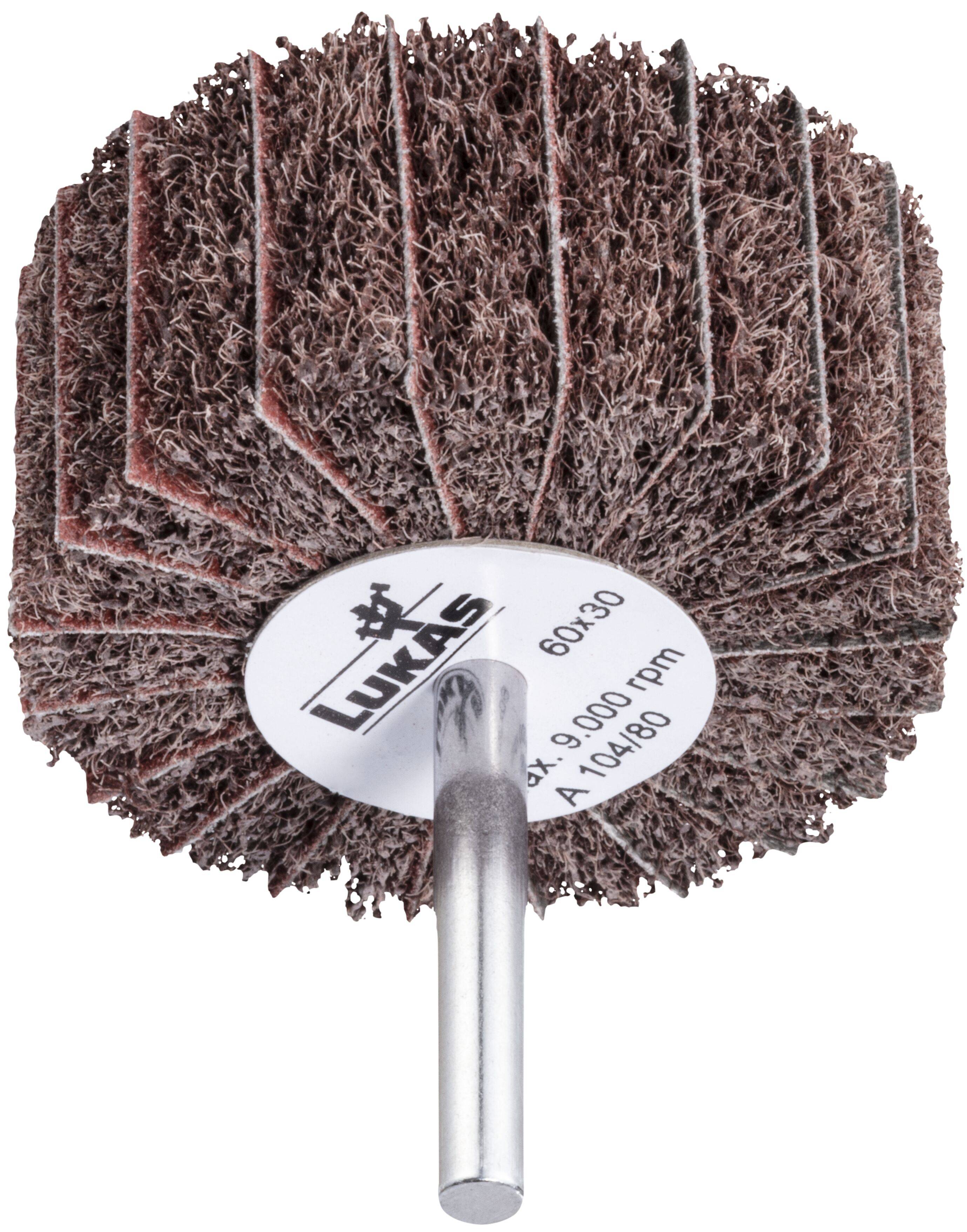 LUKAS-ERZETT A2204060306104 Fächerschleifer SFM universal 60x30mm Schaft 6mm Korund Korn 100/80 10St.
