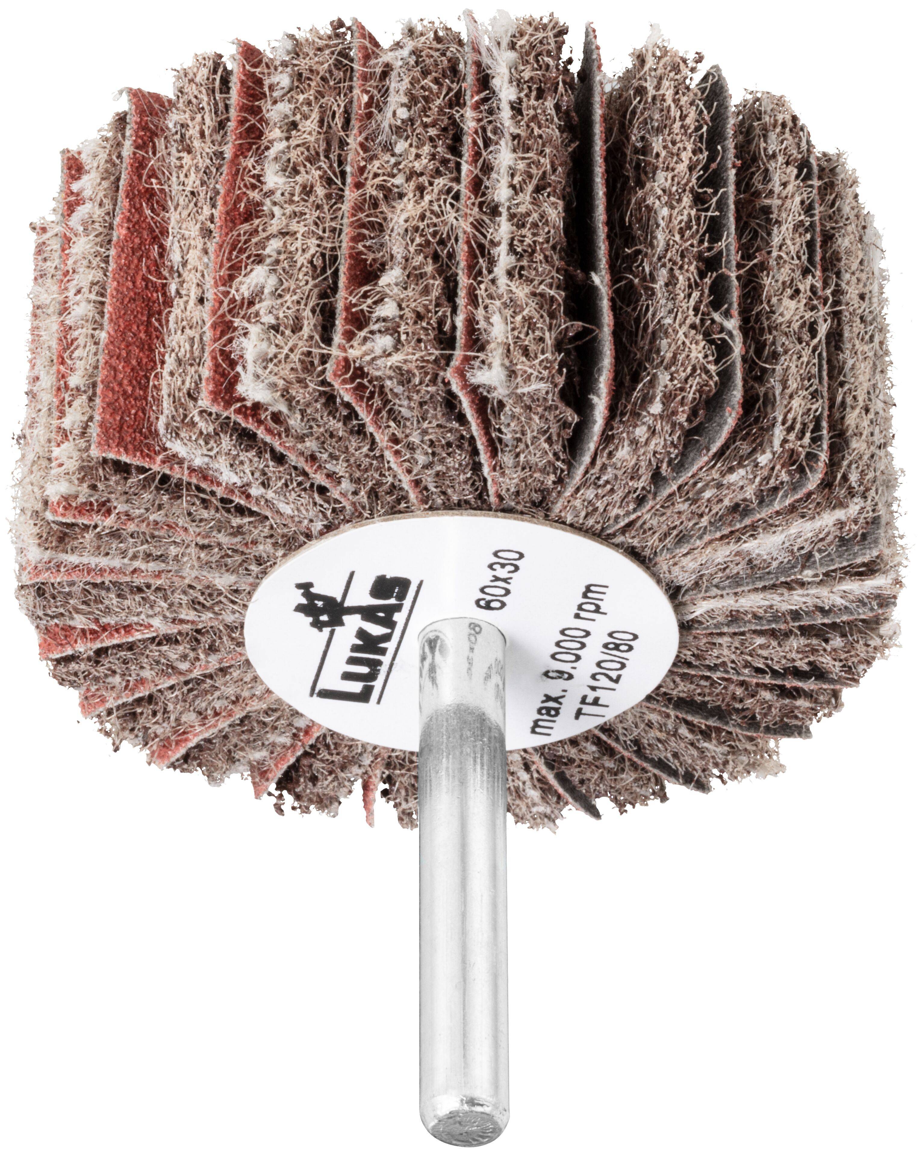 LUKAS-ERZETT A2204060306120 Fächerschleifer SFM universal 60x30mm Schaft 6mm Korund Korn 120/80 10St.