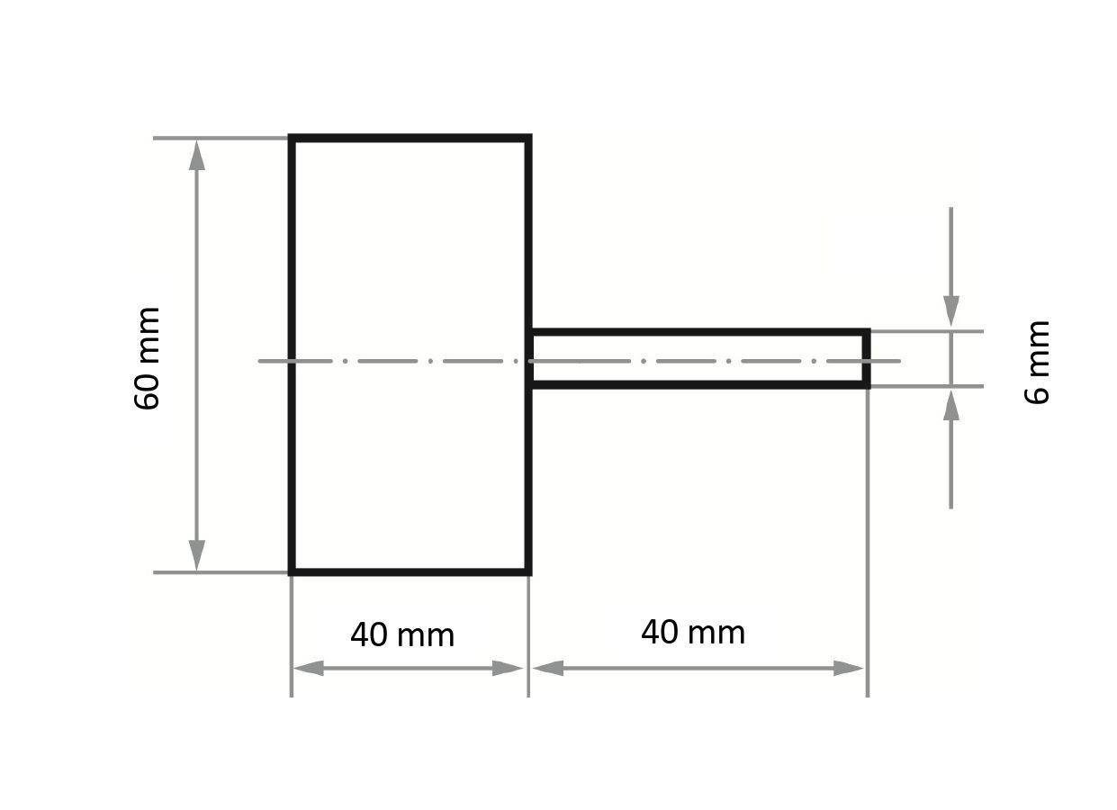 Fächerschleifer 60x30 Mm – K40, 6 Mm Schaft, Kor Produktbild-Vorschau 2
