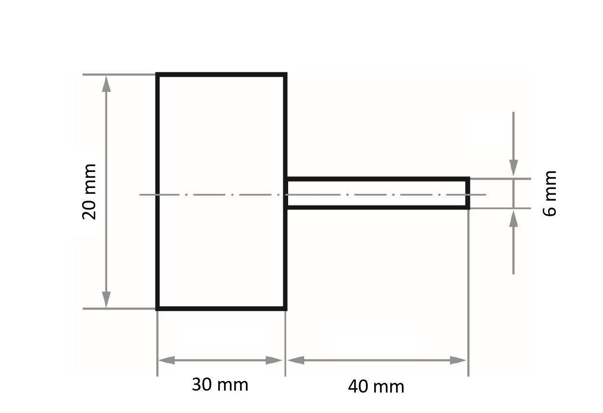 LUKAS-ERZETT A2205020306150 Mini-Fächerschleifer MFS universal 20x30mm Schaft 6x40mm 10St.