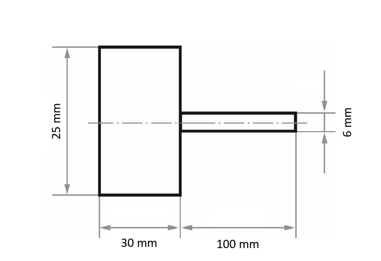 LUKAS-ERZETT A2205025306150001 Mini-Fächerschleifer MFS universal 25x30mm Schaft 6x100mm 10St.