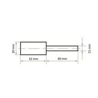 LUKAS-ERZETT A2600020326 Polierstift P1ZY Zylinderform 20x32mm Schaft 6mm 10St. LUKAS-ERZETT A2600020326 Polierstift P1ZY Zylinderform 20x32mm Schaft 6mm 10St.