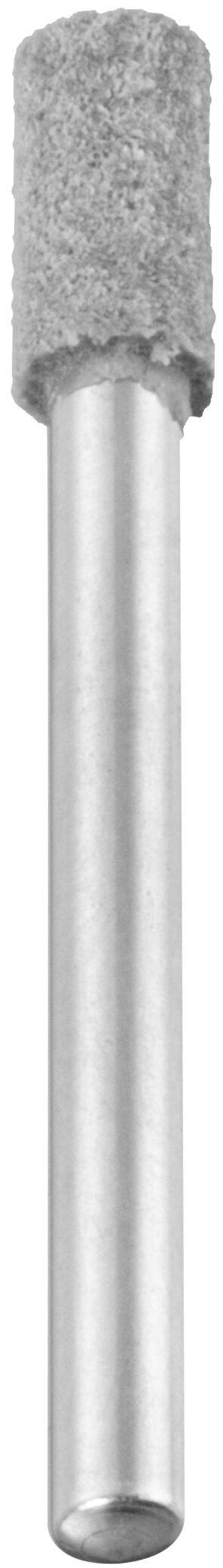 Ein zylindrischer Metalltool mit einer strukturierten, abrasiven Oberfläche, der typischerweise zum Schleifen oder Formen harter Materialien verwendet wird.