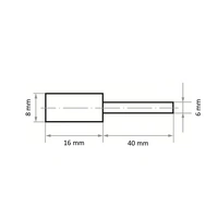 LUKAS-ERZETT A2620008166120 Polierstift P5ZY Zylinderform 8x16mm Korn 120 | Schaft 6mm 10St. LUKAS-ERZETT A2620008166120 Polierstift P5ZY Zylinderform 8x16mm Korn 120 | Schaft 6mm 10St.