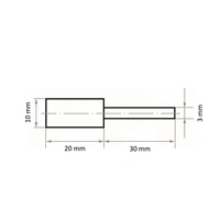 LUKAS-ERZETT A29300100203068 Polierstift P6ZY Zylinderform fein 10x20mm Schaft 3mm Siliciumcarbid Korn 150 10St. LUKAS-ERZETT A29300100203068 Polierstift P6ZY Zylinderform fein 10x20mm Schaft 3mm Siliciumcarbid Korn 150 10St.