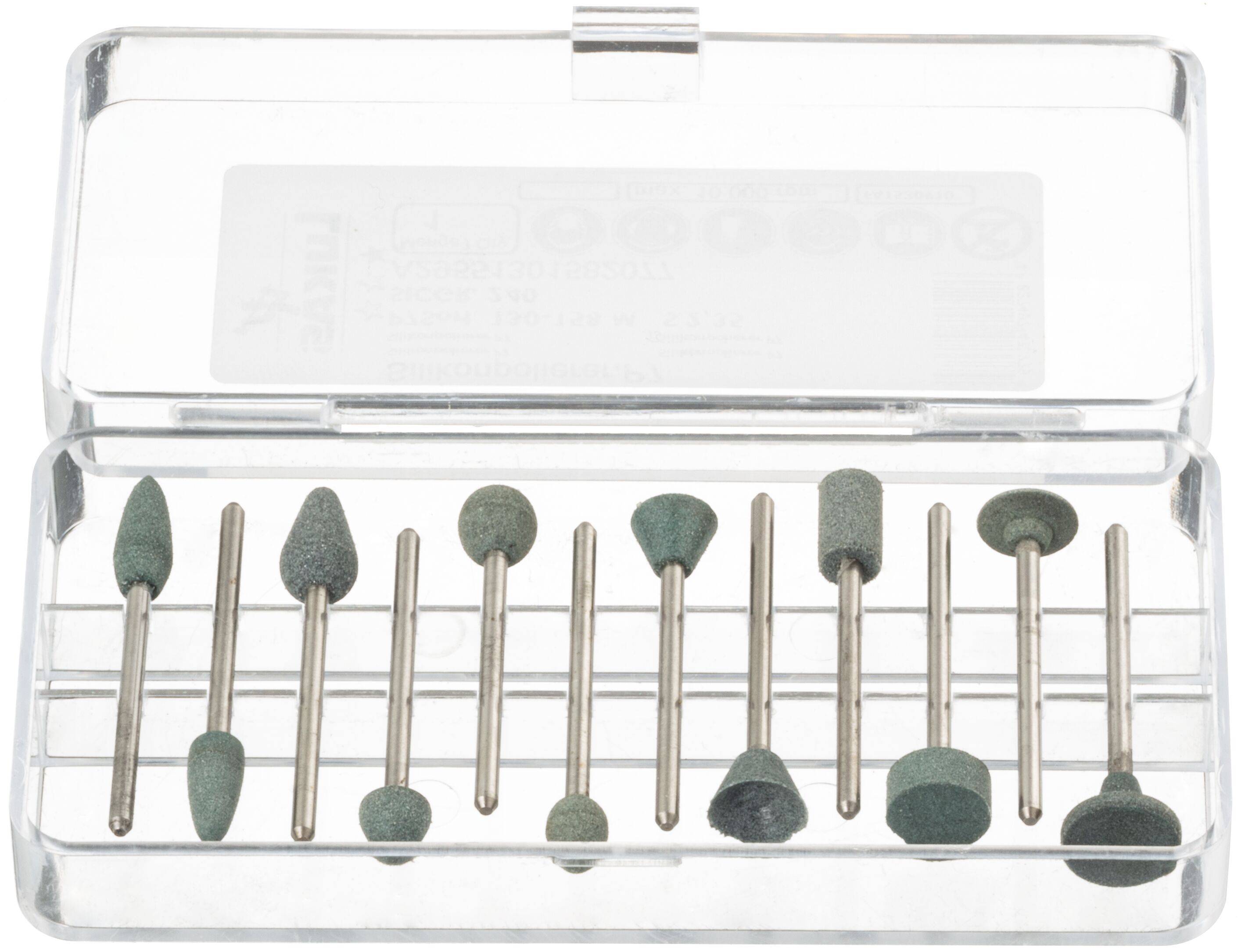 LUKAS-ERZETT A29551301582077 Kleinpolierstifte-Set 12-teilig | Schaft 2.35x40mm Siliciumcarbid Korn 240 1 Set