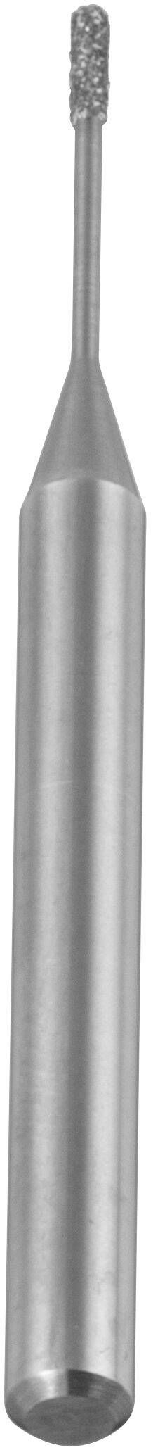 Ein zylindrischer Metallwerkzeug mit einer schmalen, strukturierten Spitze, wahrscheinlich für Präzisionsaufgaben oder Gravuren verwendet.