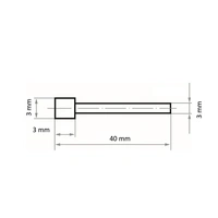 LUKAS-ERZETT A34013091126 Diamantschleifstift DSK Kugelform 3x3mm Schaft 3mm 1St. LUKAS-ERZETT A34013091126 Diamantschleifstift DSK Kugelform 3x3mm Schaft 3mm 1St.