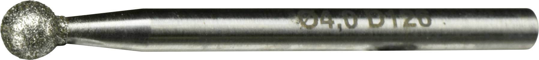 Ein zylindrischer Metalltool mit einer strukturierten, sphärischen Spitze, gekennzeichnet mit ‚Ø4.0 D12.0', verwendet für präzise Handwerks- oder Bohrtätigkeiten.
