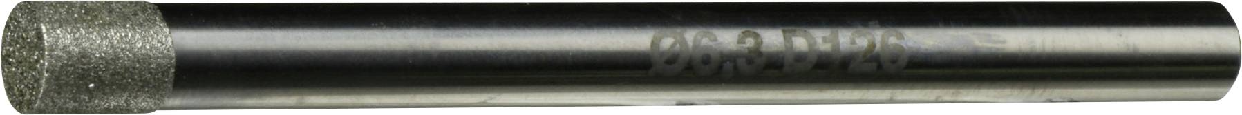 Eine zylindrische Metallstange mit einer strukturierten, aufgerauten Endfläche, möglicherweise ein Werkzeug oder eine industrielle Komponente.