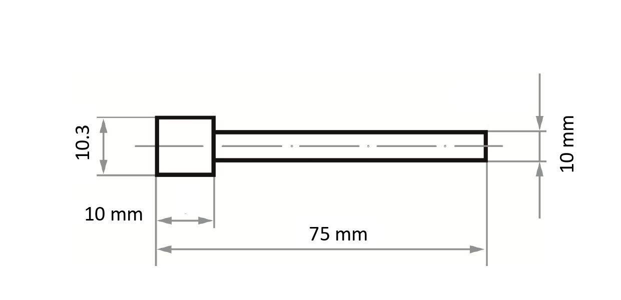 LUKAS-ERZETT A340210310126 VHM Diamantschleifstift DSH Zylinderform 10.3x10mm Schaft 10mm 1St.