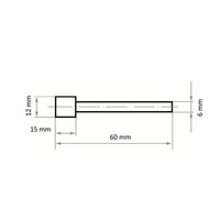 LUKAS-ERZETT A34033060126 CBN-Schleifstift CS Zylinderform 12x15mm Schaft 6mm 1St. LUKAS-ERZETT A34033060126 CBN-Schleifstift CS Zylinderform 12x15mm Schaft 6mm 1St.