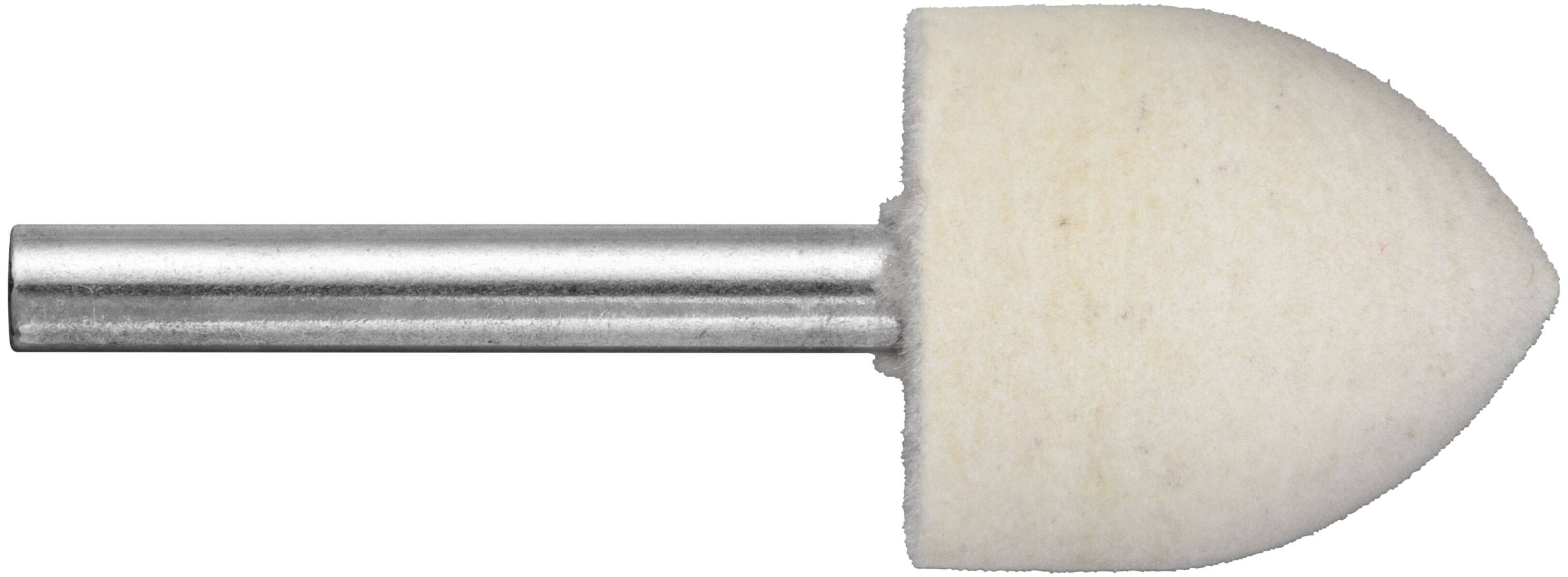 LUKAS-ERZETT A3701025306 Polierstift P3SP Spitzbogenform 25x30mm Schaft 6mm Filz für Polierpaste 10St.