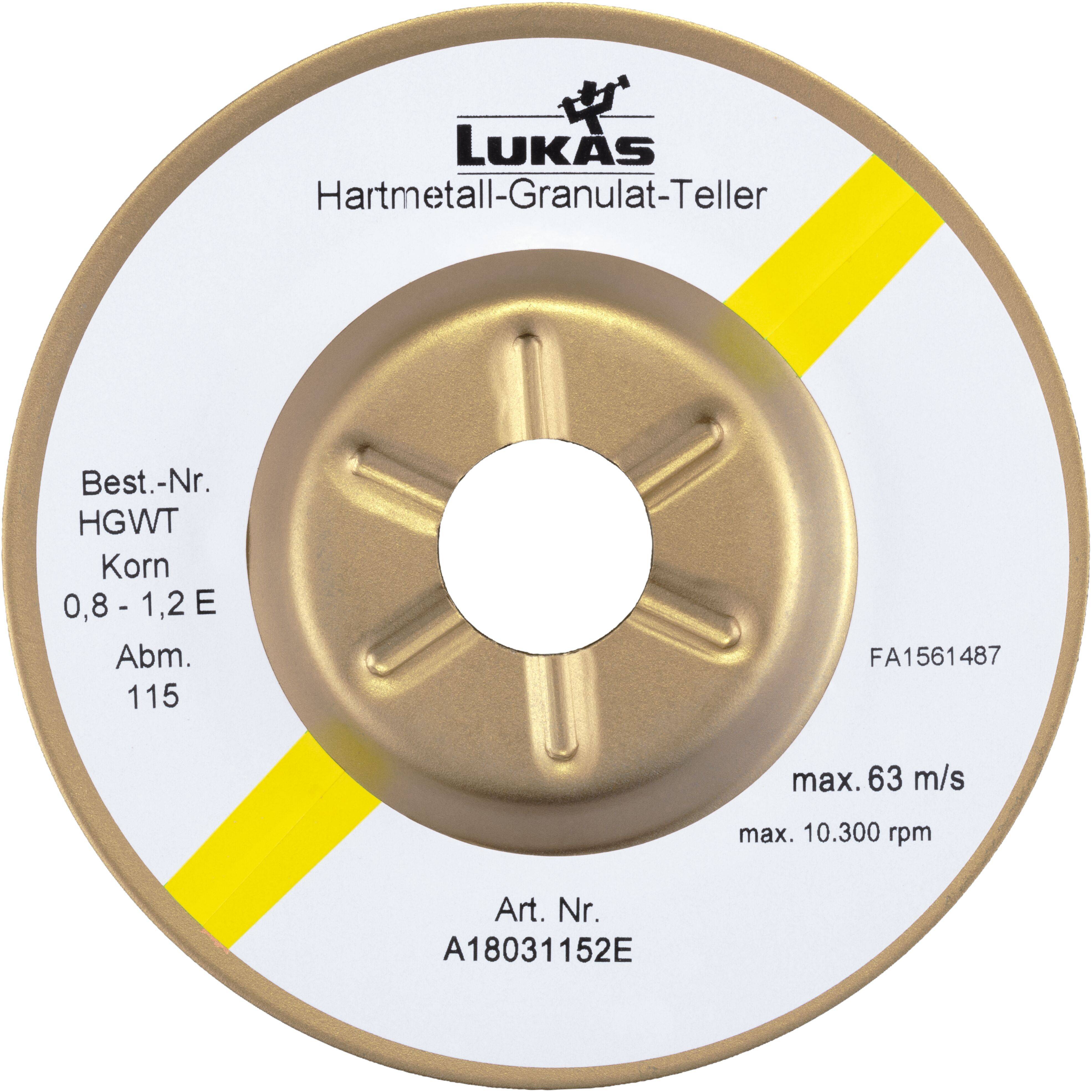 LUKAS-ERZETT A18031152E Hartmetall-Granulat-Teller-Set HGWT Ø115mm