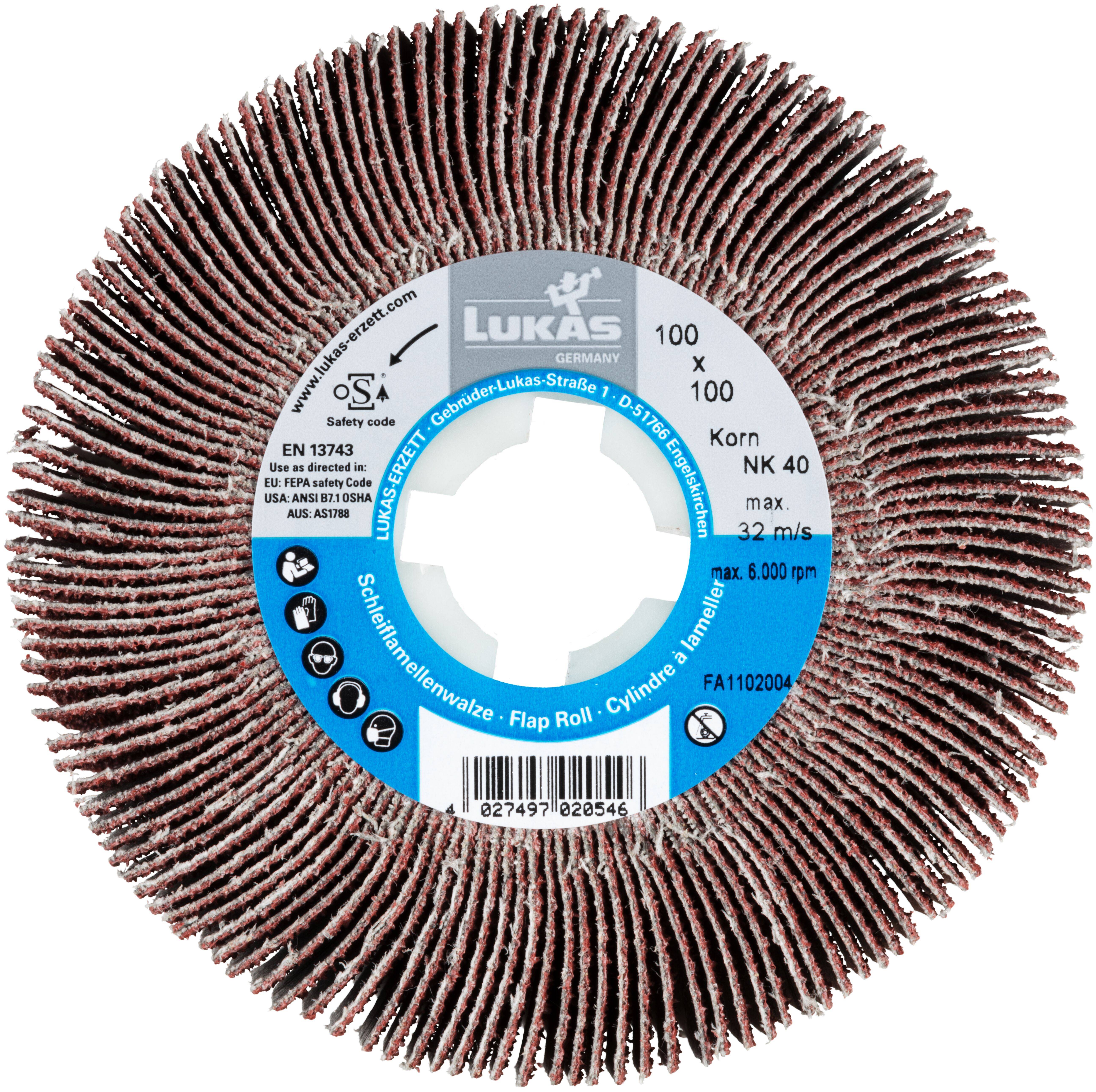 LUKAS-ERZETT A2280100500040 Schleifwalze LWL 100050 B.19 NK 40 Durchmesser 100mm 2St.