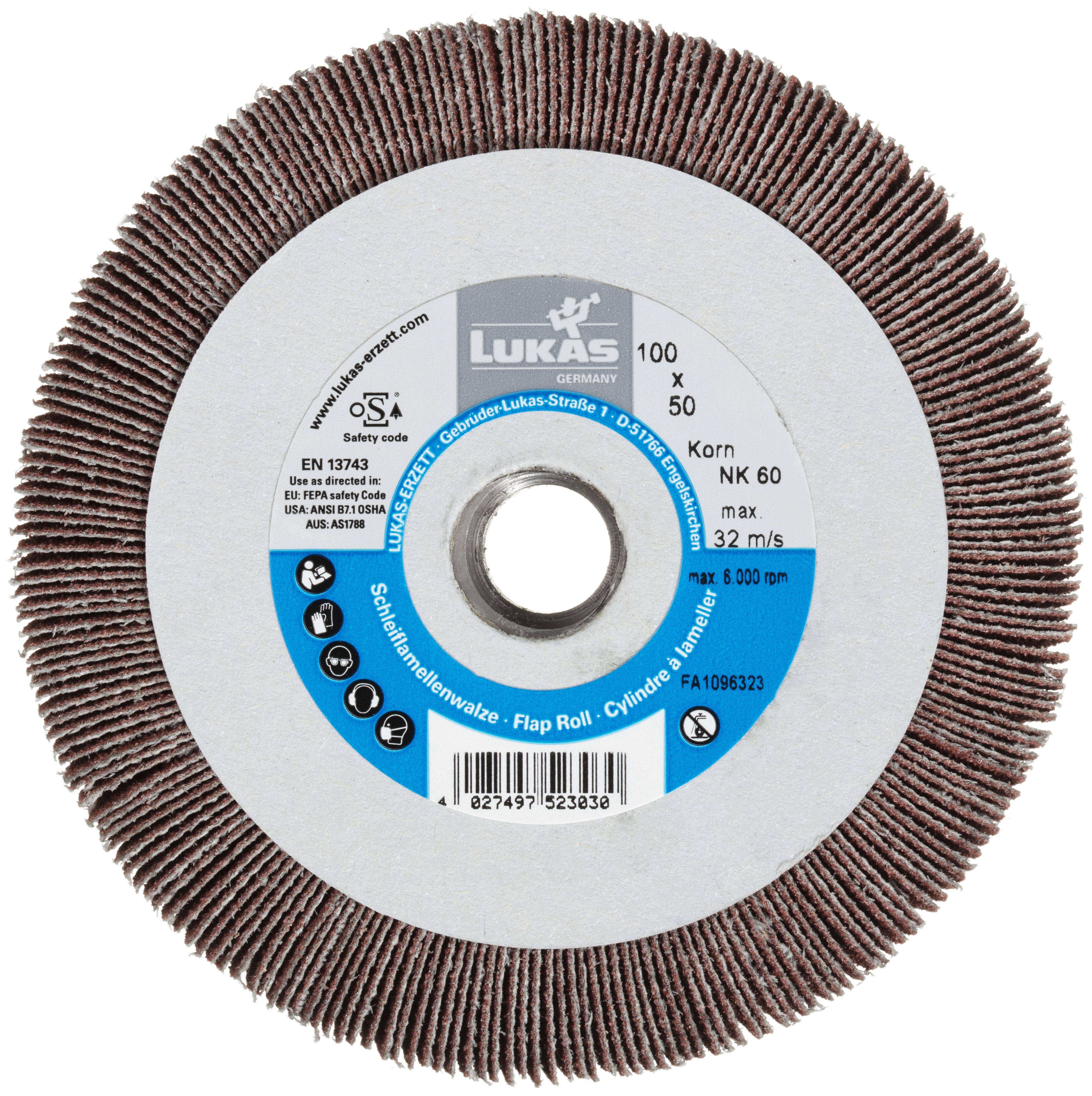 LUKAS-ERZETT A2280100501060 Schleifwalze LWL 100050 IG.M14 NK 60 Durchmesser 100mm 2St.