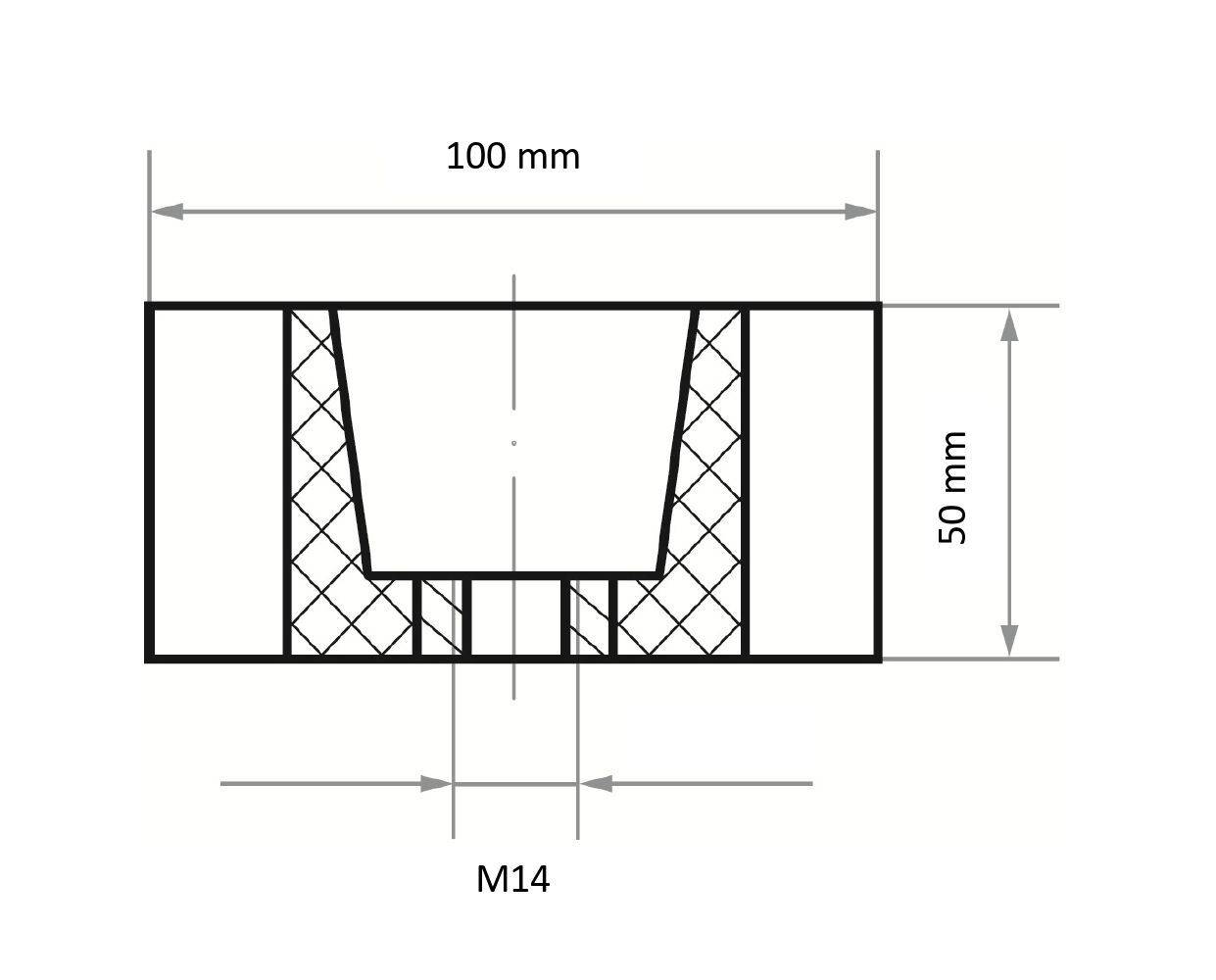 LUKAS-ERZETT A2286100501104 Schleifvlies-Lamellenwalze LWV universal 100x50mm mit Innengewinde M14 | Korund Korn 100 2St.