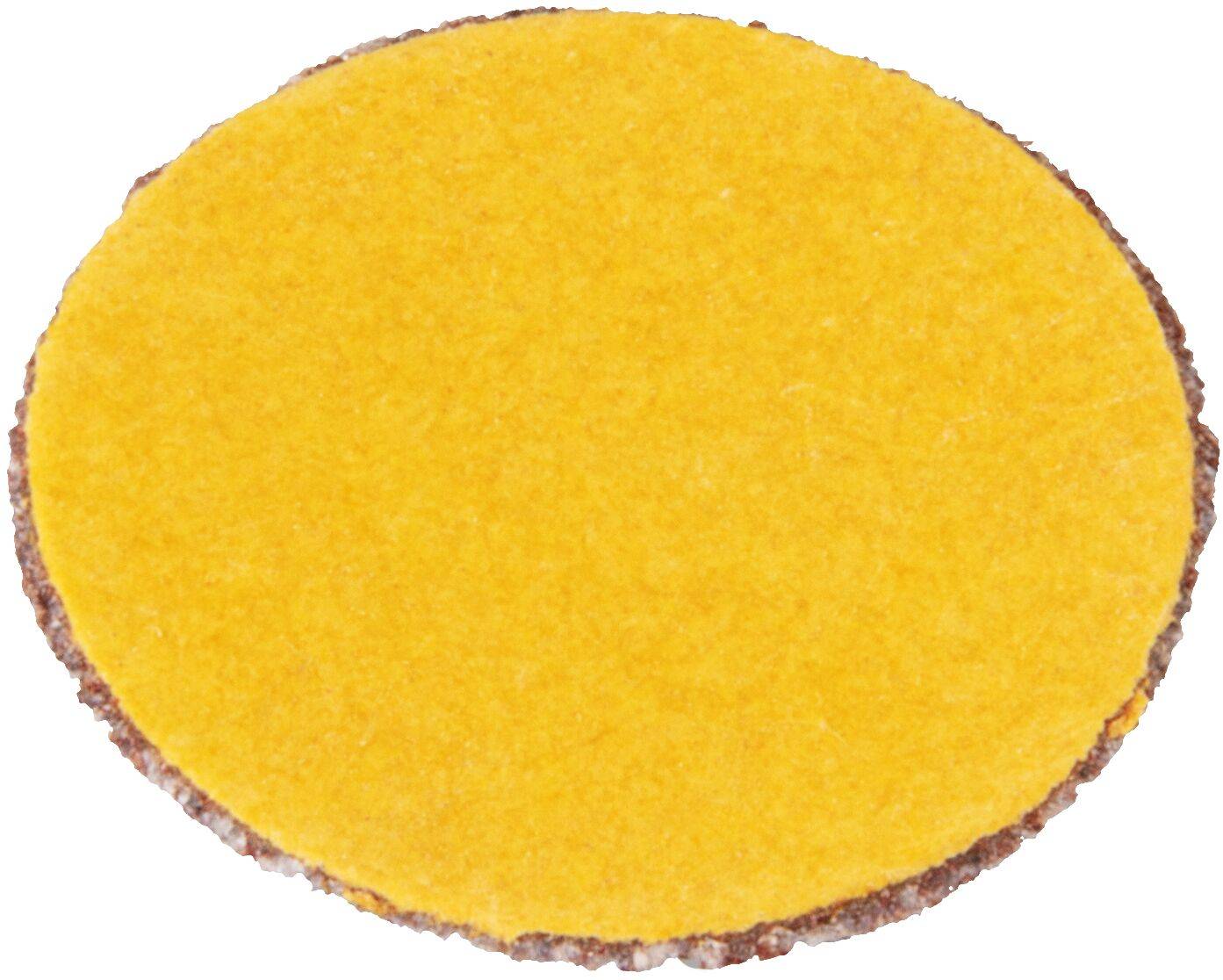 Eine runde gelbe Tortilla-Chips mit einem dunklen braunen Rand, wahrscheinlich gewürzt oder mit Geschmack versehen.