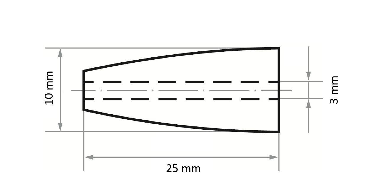 LUKAS-ERZETT SRKE 1025 B.03 NK 80 A240401025080 Schleifhülse Körnung (num) 80 (Ø x L) 10mm x 25mm 50St.
