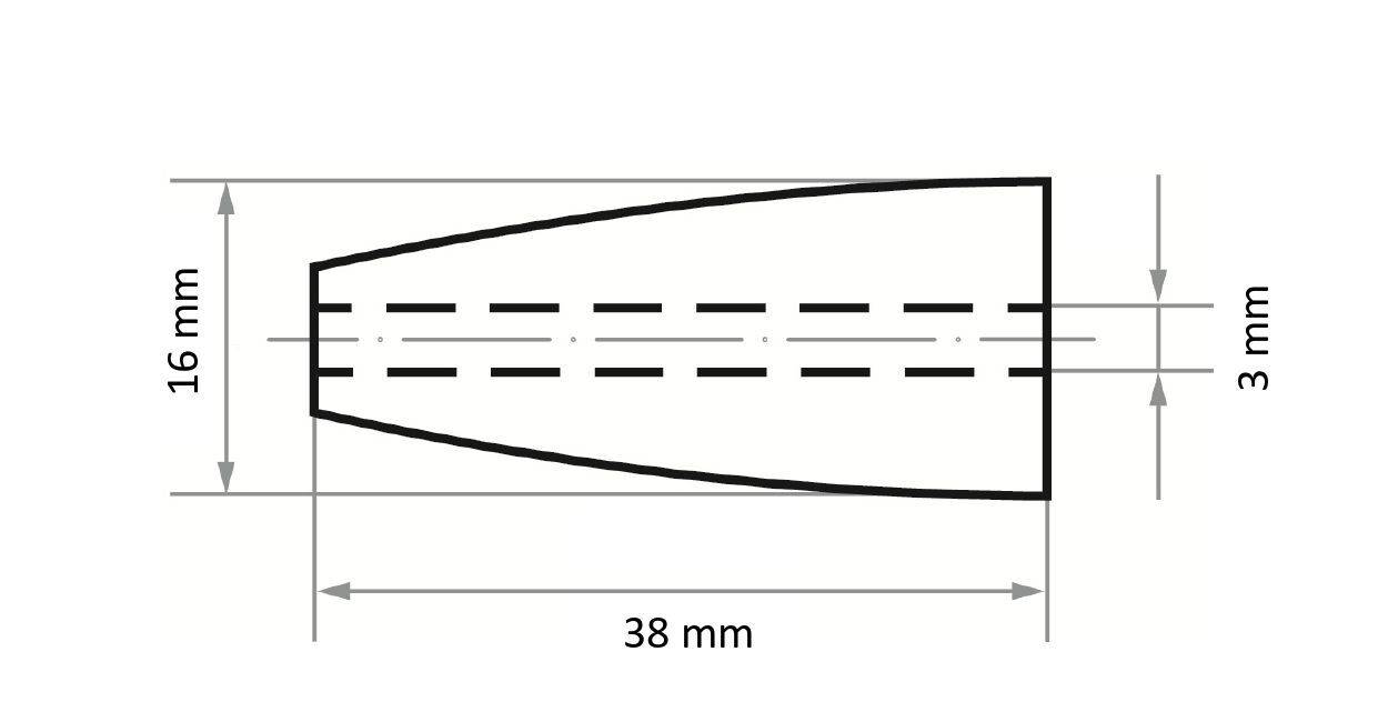 LUKAS-ERZETT SRKE 1638 B.03 NK 150 A240401638150 Schleifhülse Körnung (num) 150 (Ø x L) 16mm x 38mm 50St.