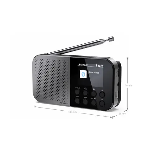Sharp Outdoorradio FM, DAB Bluetooth® Akku-Ladefunktion, Fühlbare Tasten Schwarz Sharp Outdoorradio FM, DAB Bluetooth® Akku-Ladefunktion, Fühlbare Tasten Schwarz