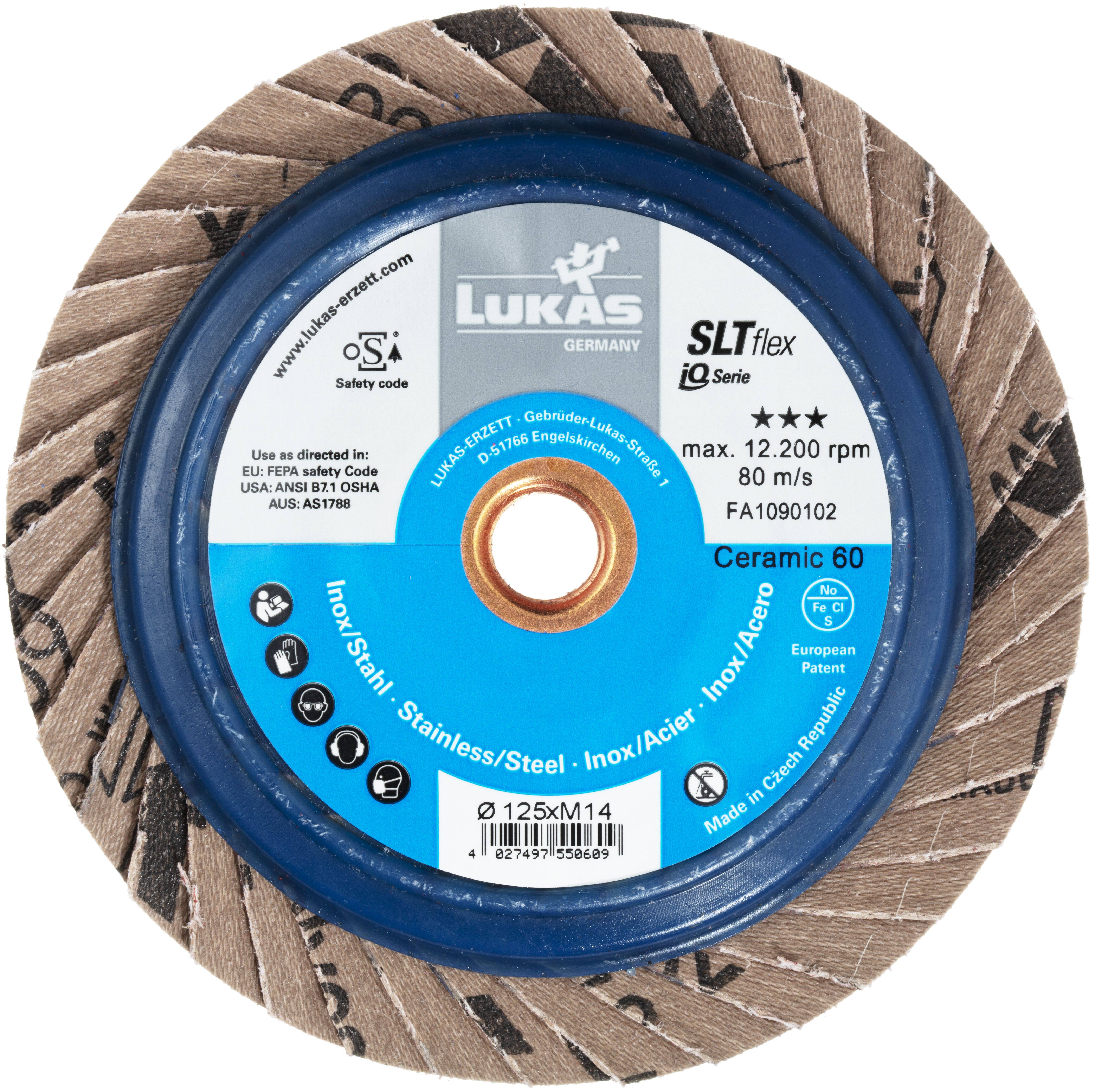 LUKAS-ERZETT A272712506070 Fächerschleifscheibe Durchmesser 125mm 10St.