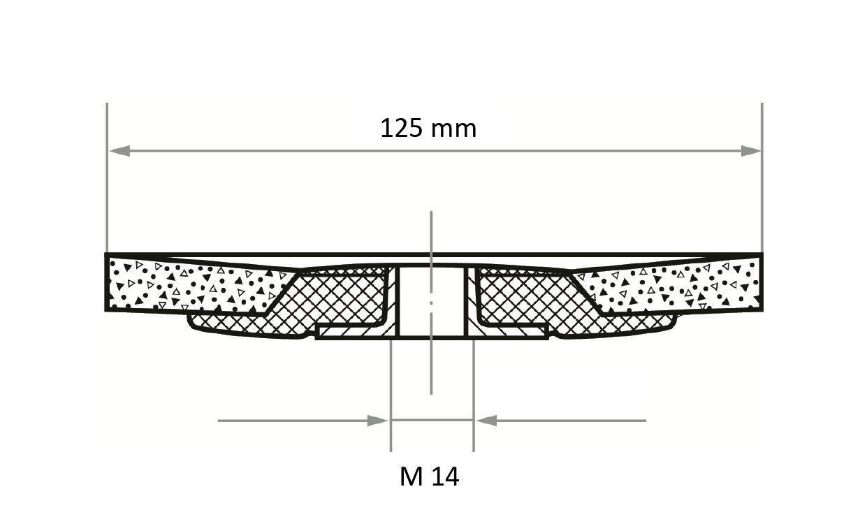 LUKAS-ERZETT A272712508016 Fächerschleifscheibe Durchmesser 125mm Körnung (num)=80 10St.
