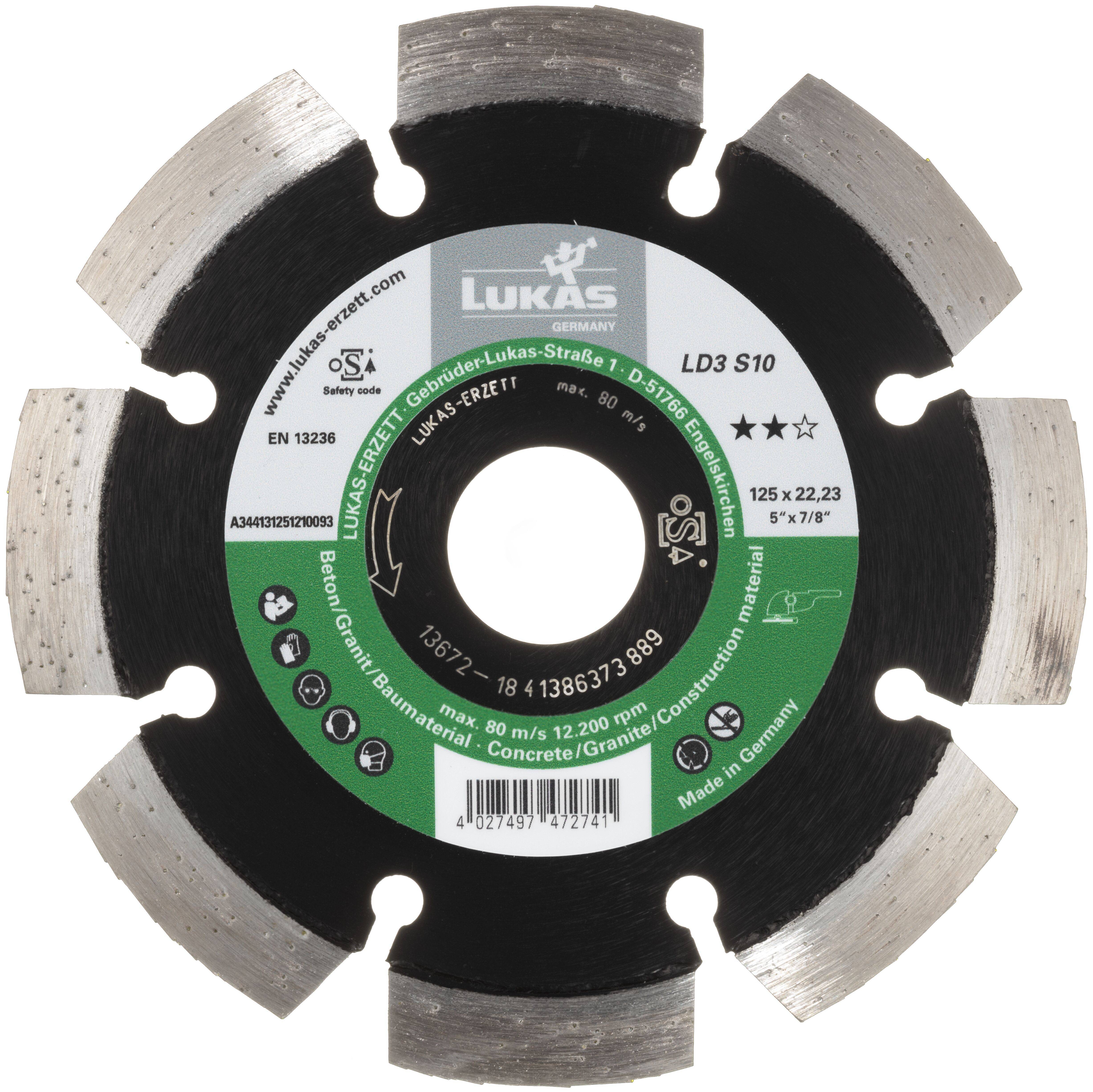 LUKAS-ERZETT A344133502210163 DiamantLD3 S10 350x25,40x10 Diamanttrennscheibe 1St.