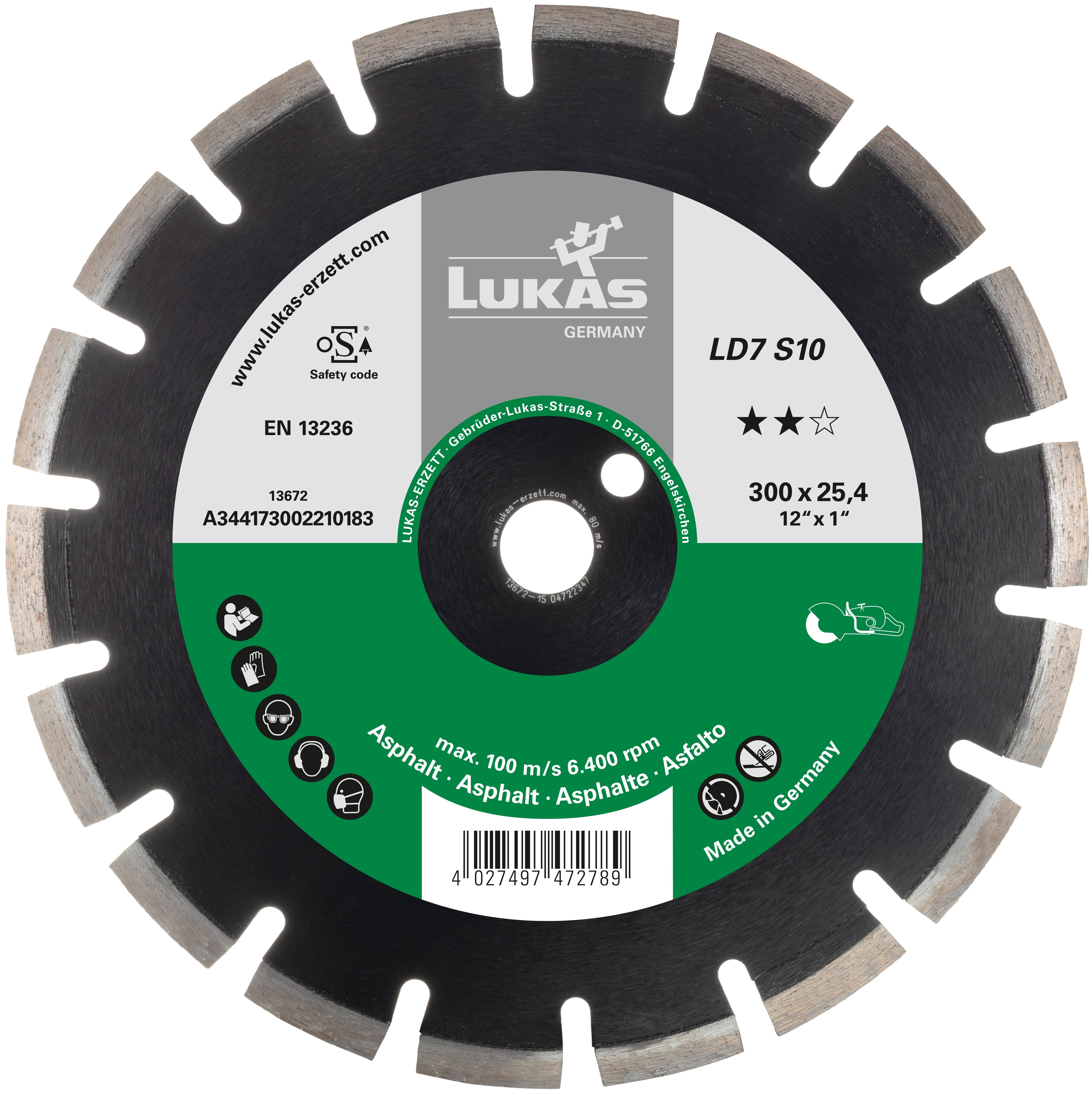 LUKAS-ERZETT A344173502210213 DiamantLD7 S10 350x25.40x10 Diamanttrennscheibe 1St.