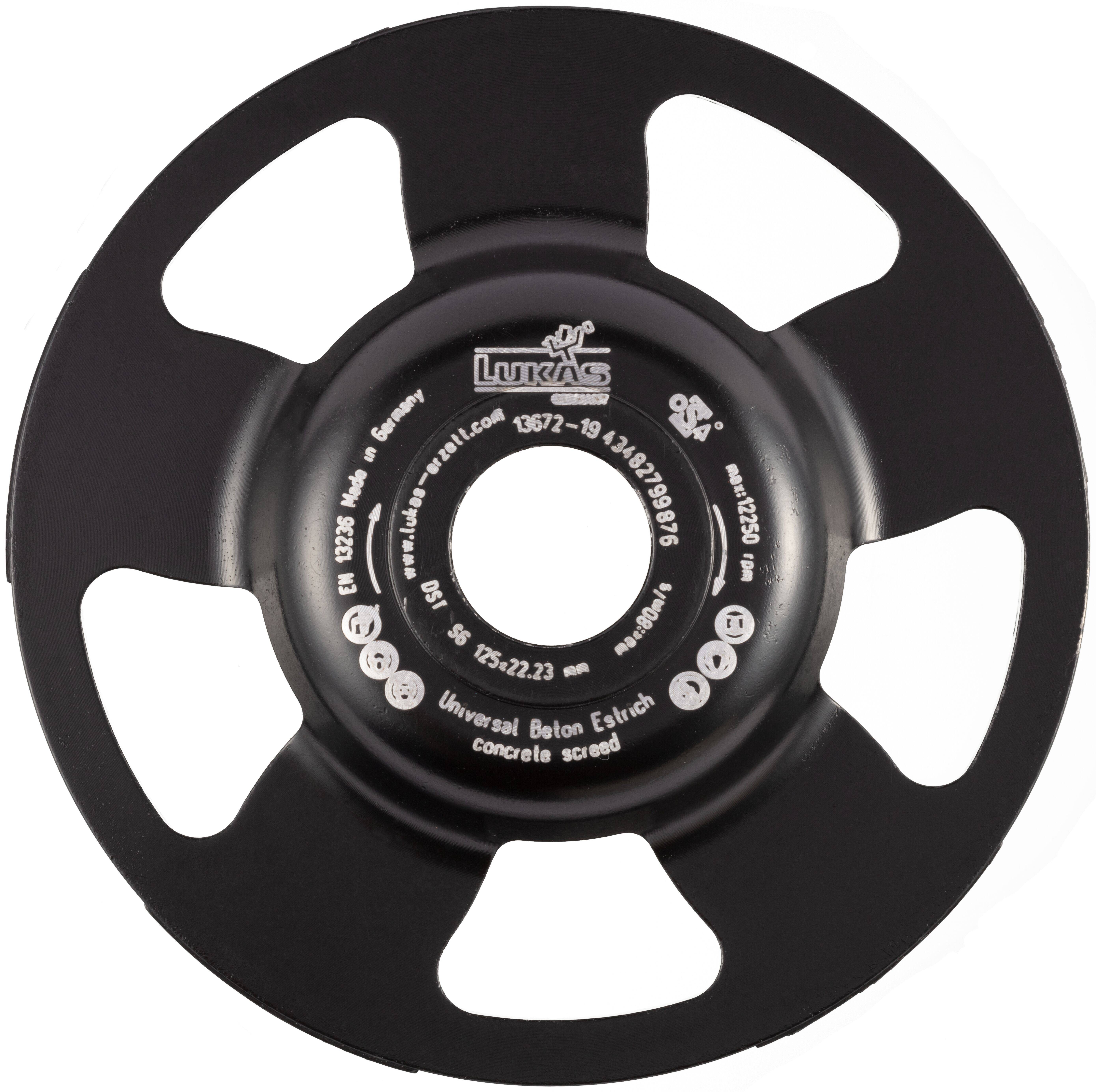 LUKAS-ERZETT A344431251506053 Diamantschleiftopf DST S6 universal Ø 125mm für Winkelschleifer DST S6 125x22,23x6 1St.