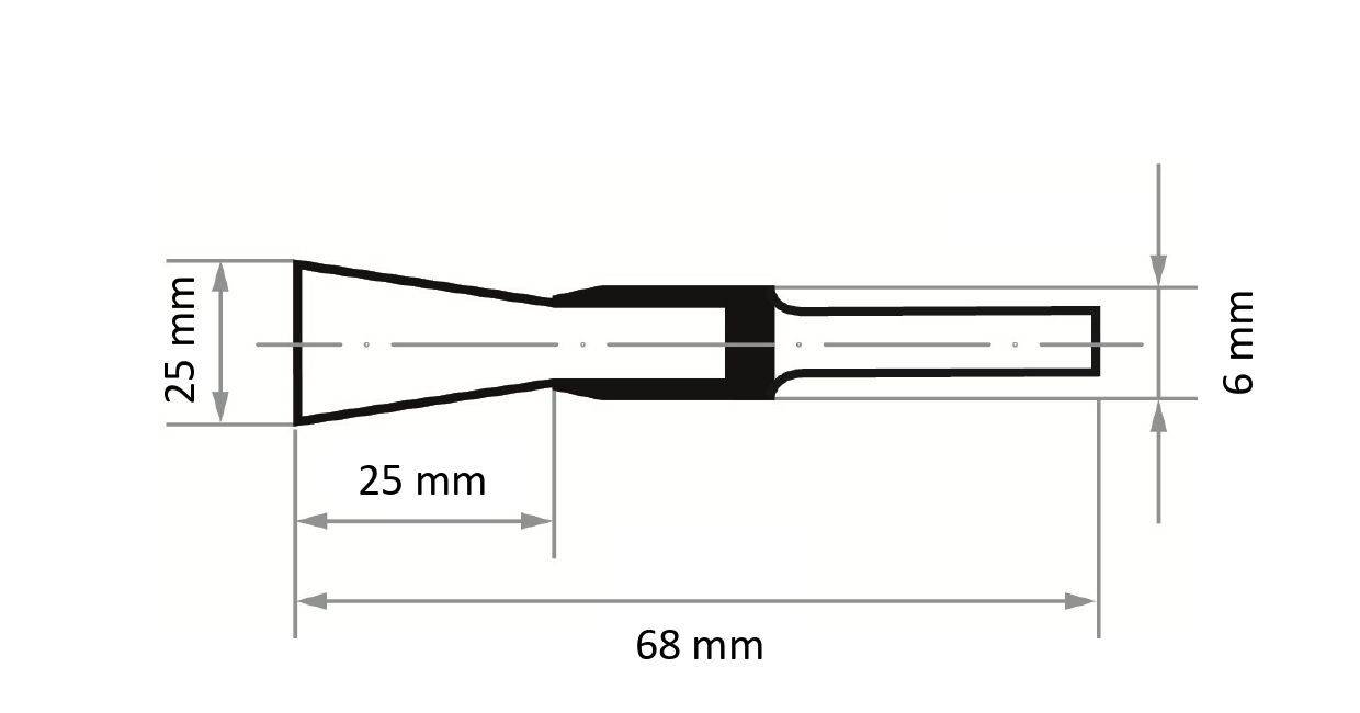 LUKAS-ERZETT Schaftrund-Drahtbürste BPSW für Stahl 25x25mm für Bohrmaschinen gewellt BPSW 02525 S6 A350102206 10St.