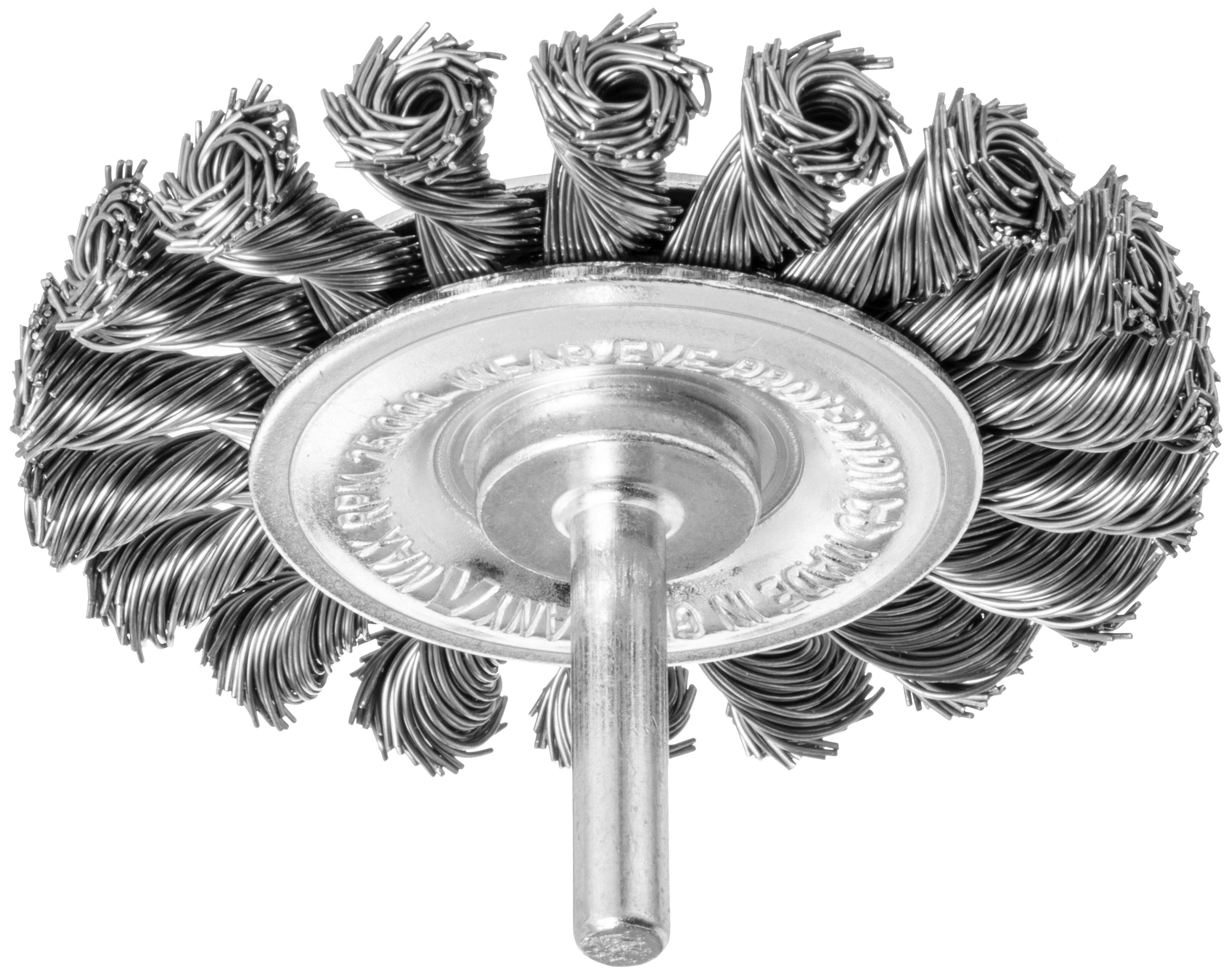 LUKAS-ERZETT Schaftrund-Drahtbürste BSSZ universal 75x8mm für Bohrmaschinen gezopft BSSZ 07508 S6 A350107508135 10St.