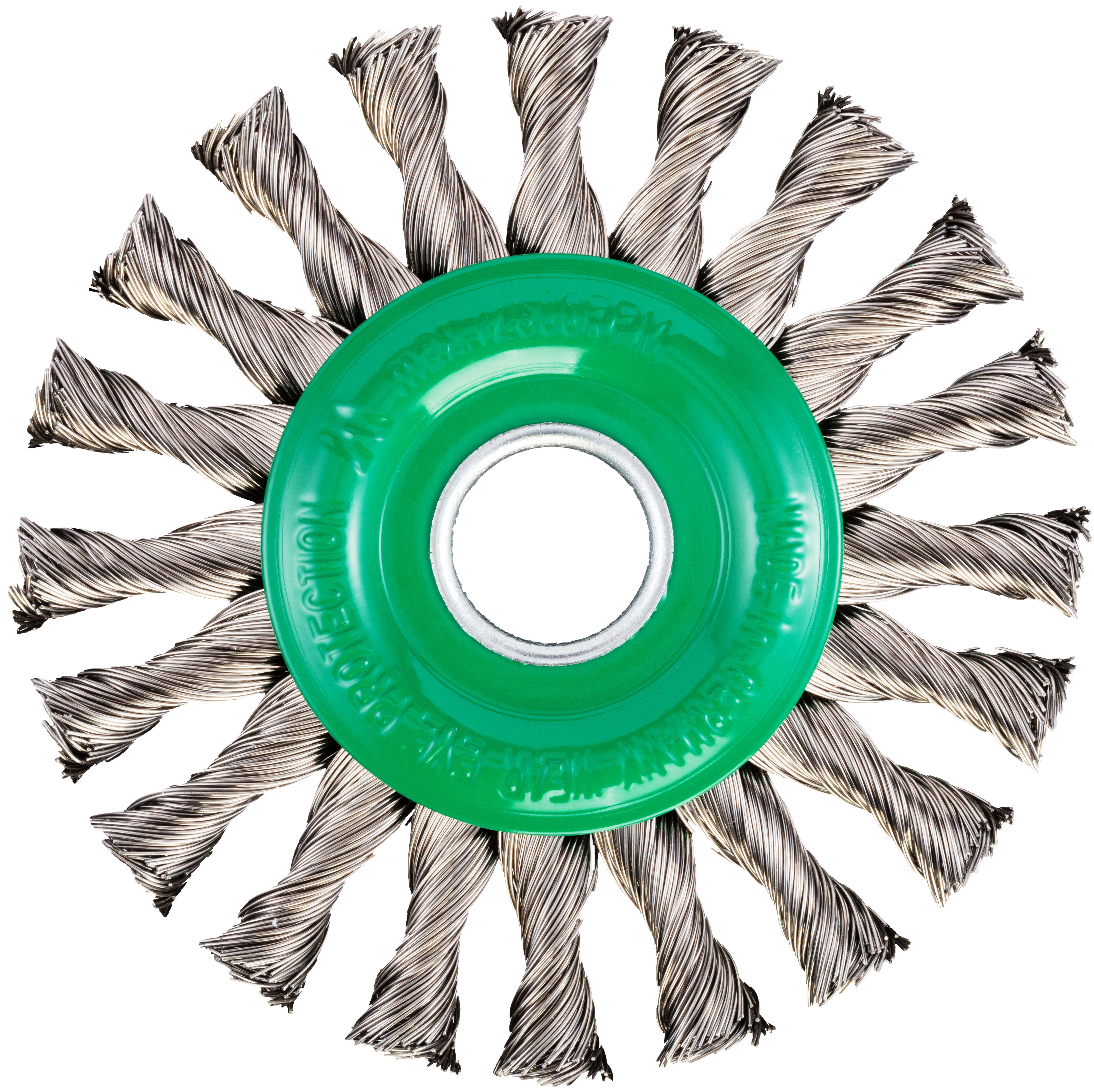 LUKAS-ERZETT Rund-Drahtbürste BRVZ für Edelstahl 125x14mm für Winkelschleifer gezopft BRVZ 12514 VA A350312514235 1St.