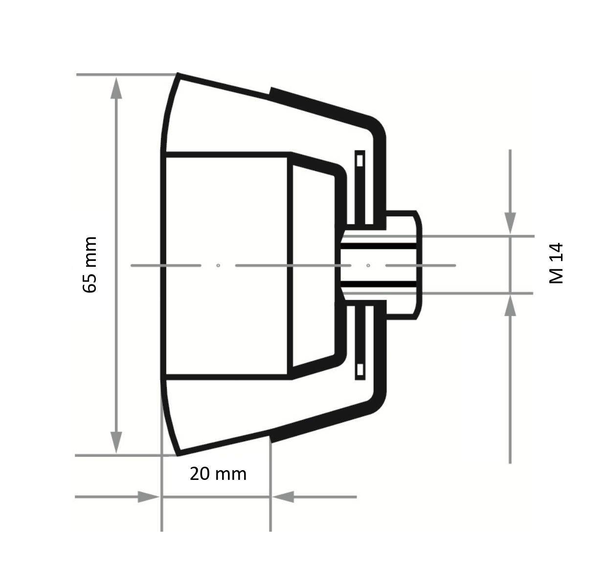 LUKAS-ERZETT Topfbürste BTSZ universal 65x20mm für Winkelschleifer gezopft BTSZ 06520G M14 A350406520135 1St.