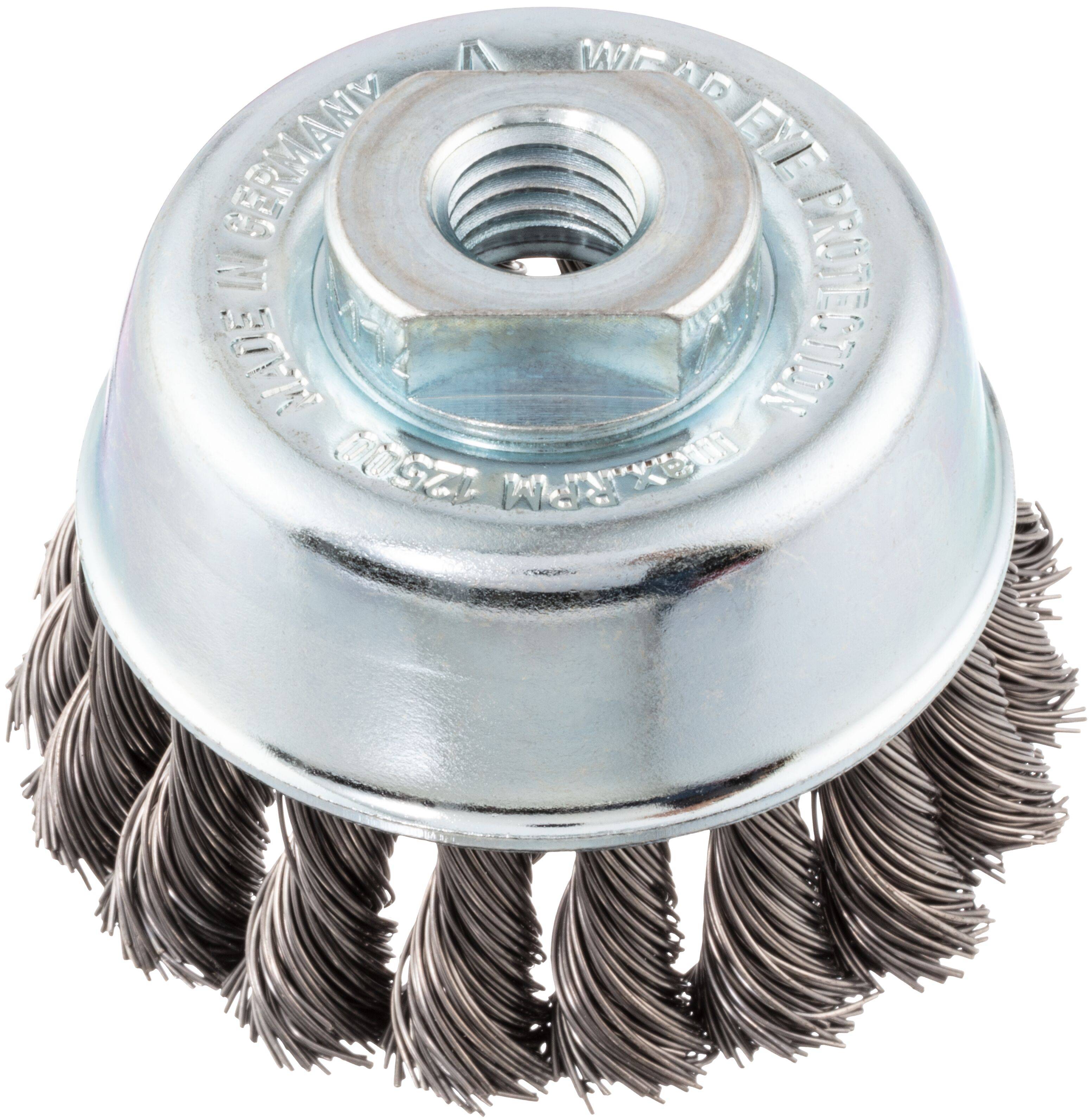 LUKAS-ERZETT Topfbürste BTVZ für Edelstahl 65x20mm für Winkelschleifer gezopft BTVZ 06520G M14 VA A350406520234 1St.