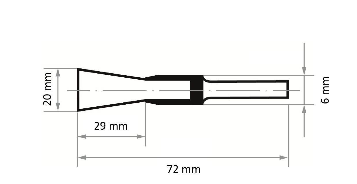 LUKAS-ERZETT Pinsel-Drahtbürste BPSZ universal 20x29mm für Geradschleifer gezopft BPSZ 02029 S6 A350502029134 10St.