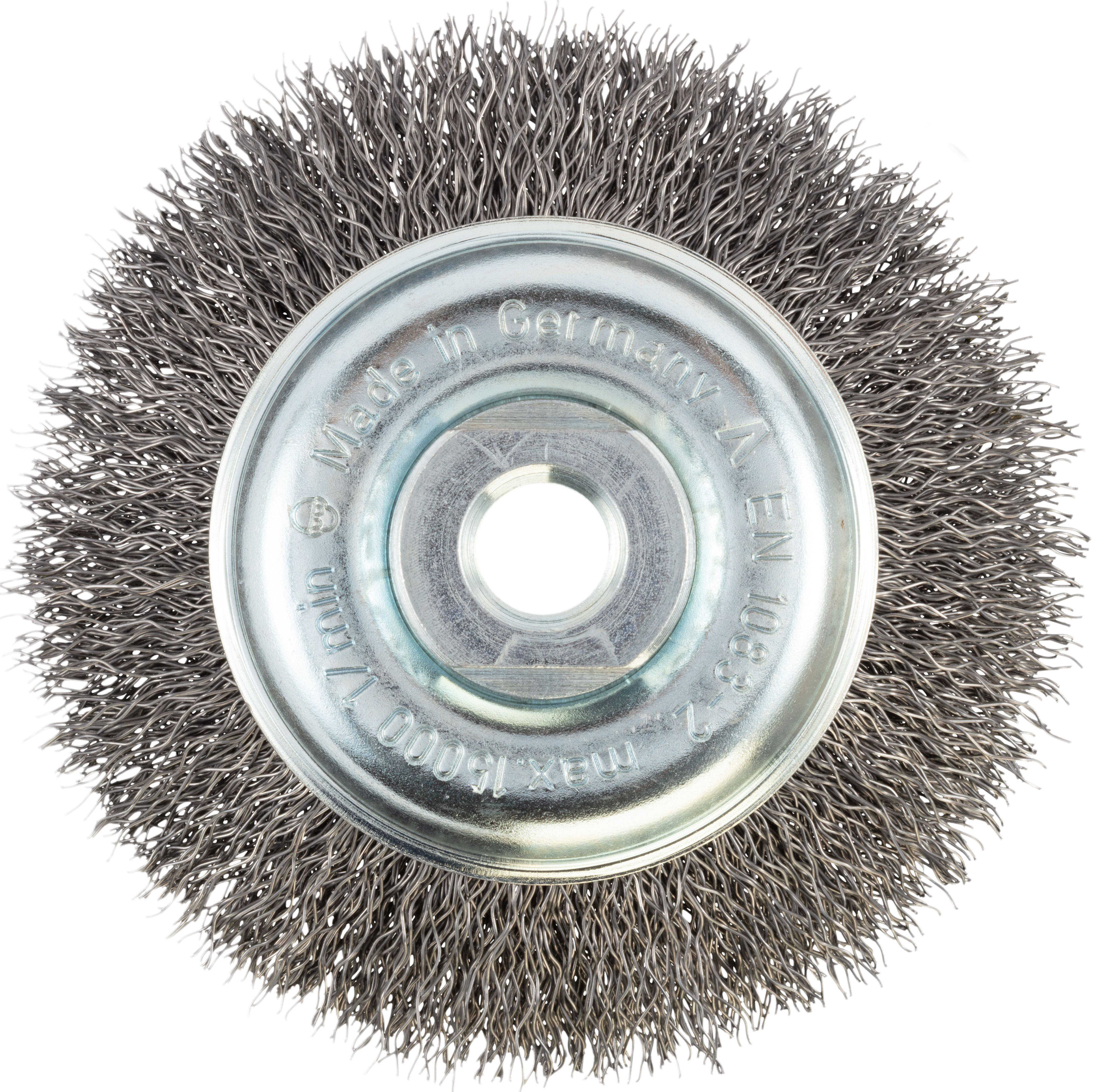 LUKAS-ERZETT Kegelbürste BKSW universal 100x12mm für Geradschleifer gewellt BKSW 10012 M14 A350610012114 1St.