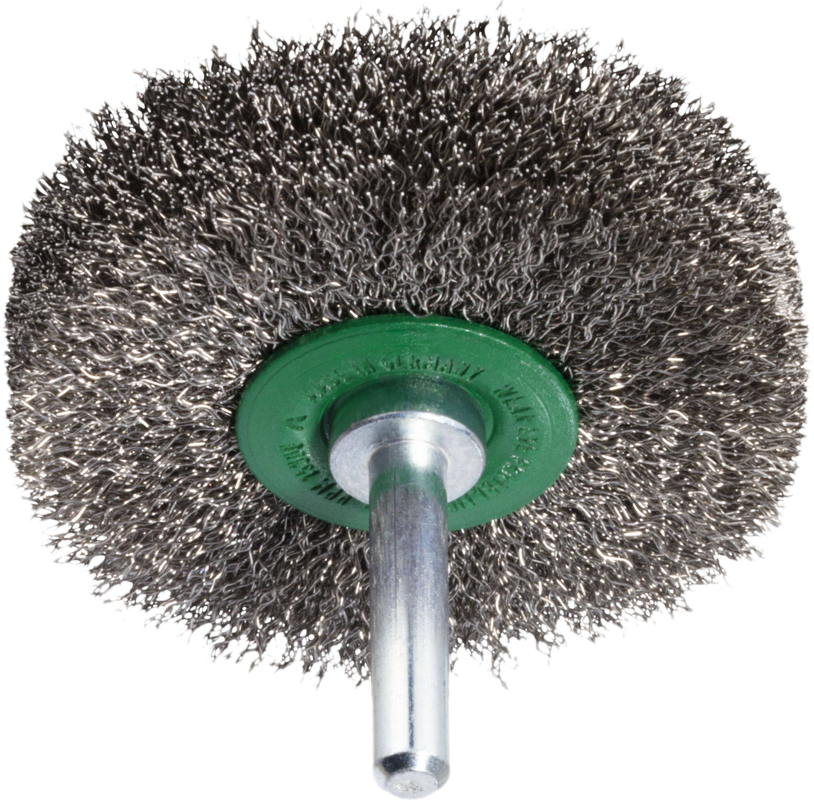 LUKAS-ERZETT Schaftrund-Drahtbürste BSVW für Edelstahl 60x18mm für Geradschleifer gewellt BSVW 06018 S6 VA A351006036 10St.