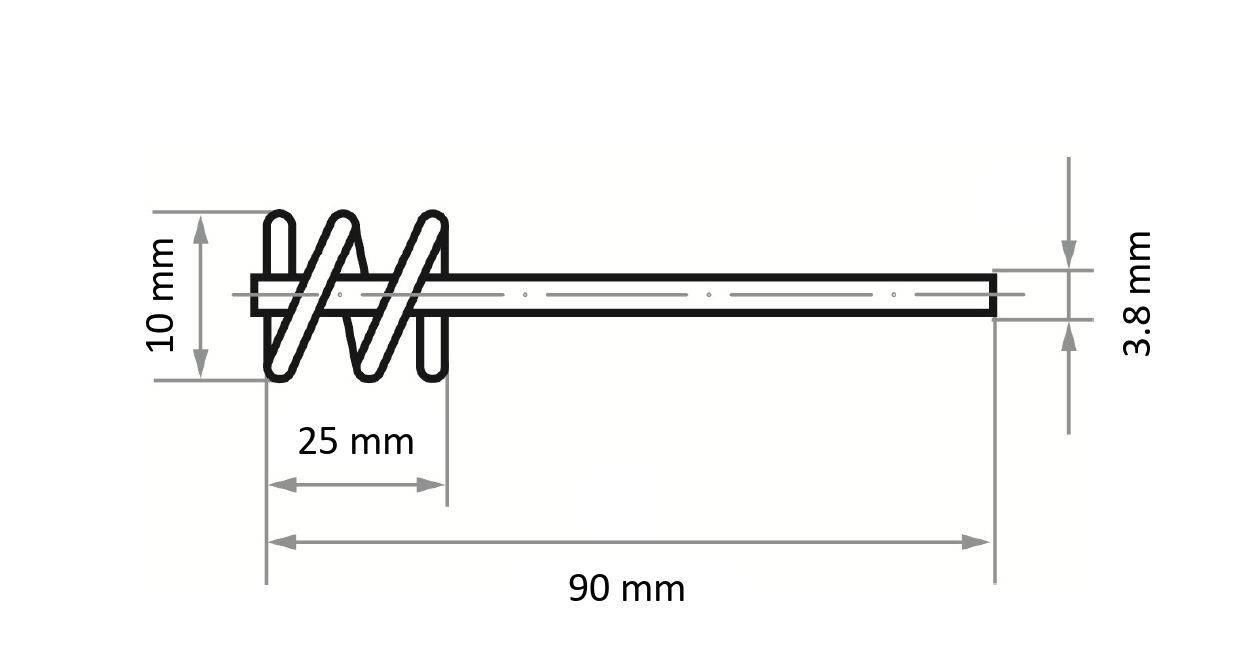 LUKAS-ERZETT Rohrbürste RBSD universal 10x25mm für Bohrmaschinen gewellt RBSD 1025 A359901025 10St.