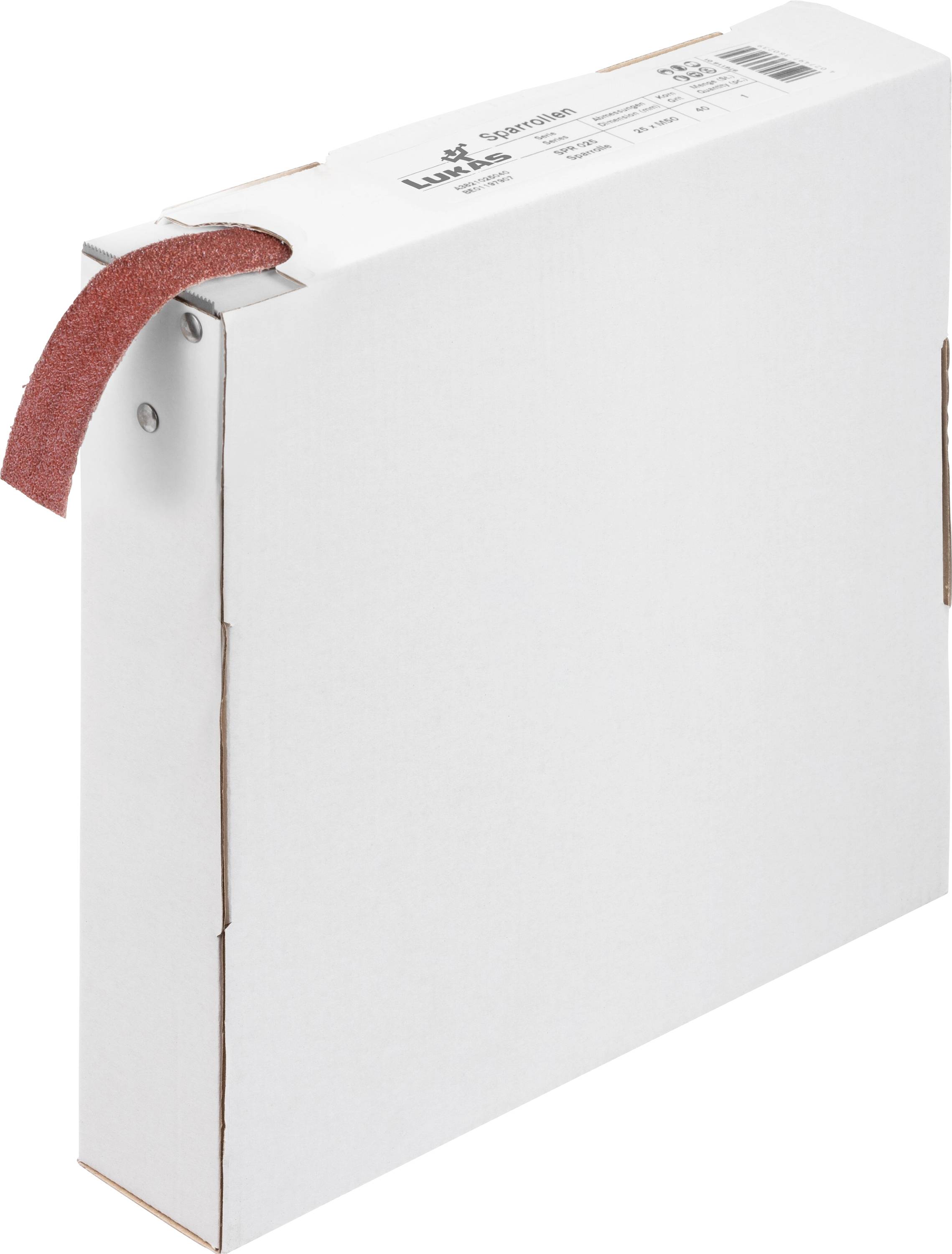 LUKAS-ERZETT SPR 025 25mm x 50m NK 40 A3821025040 Schleifpapierrolle Körnung (num) 40 (L x B) 50m x 25mm 1St.