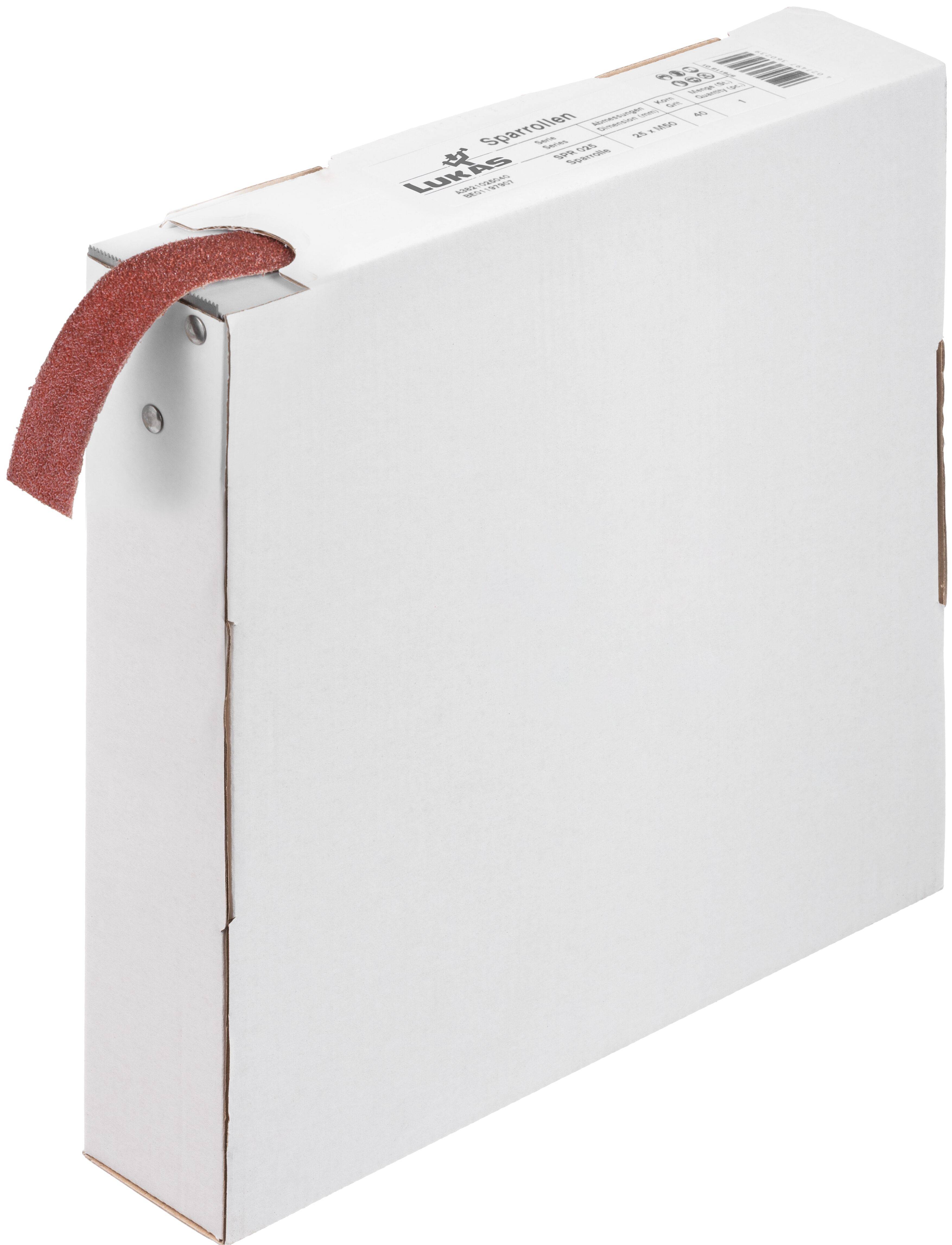 LUKAS-ERZETT SPR 025 25mm x 50m NK 320 A3821025320 Schleifpapierrolle Körnung (num) 320 (L x B) 50m x 25mm 1St.