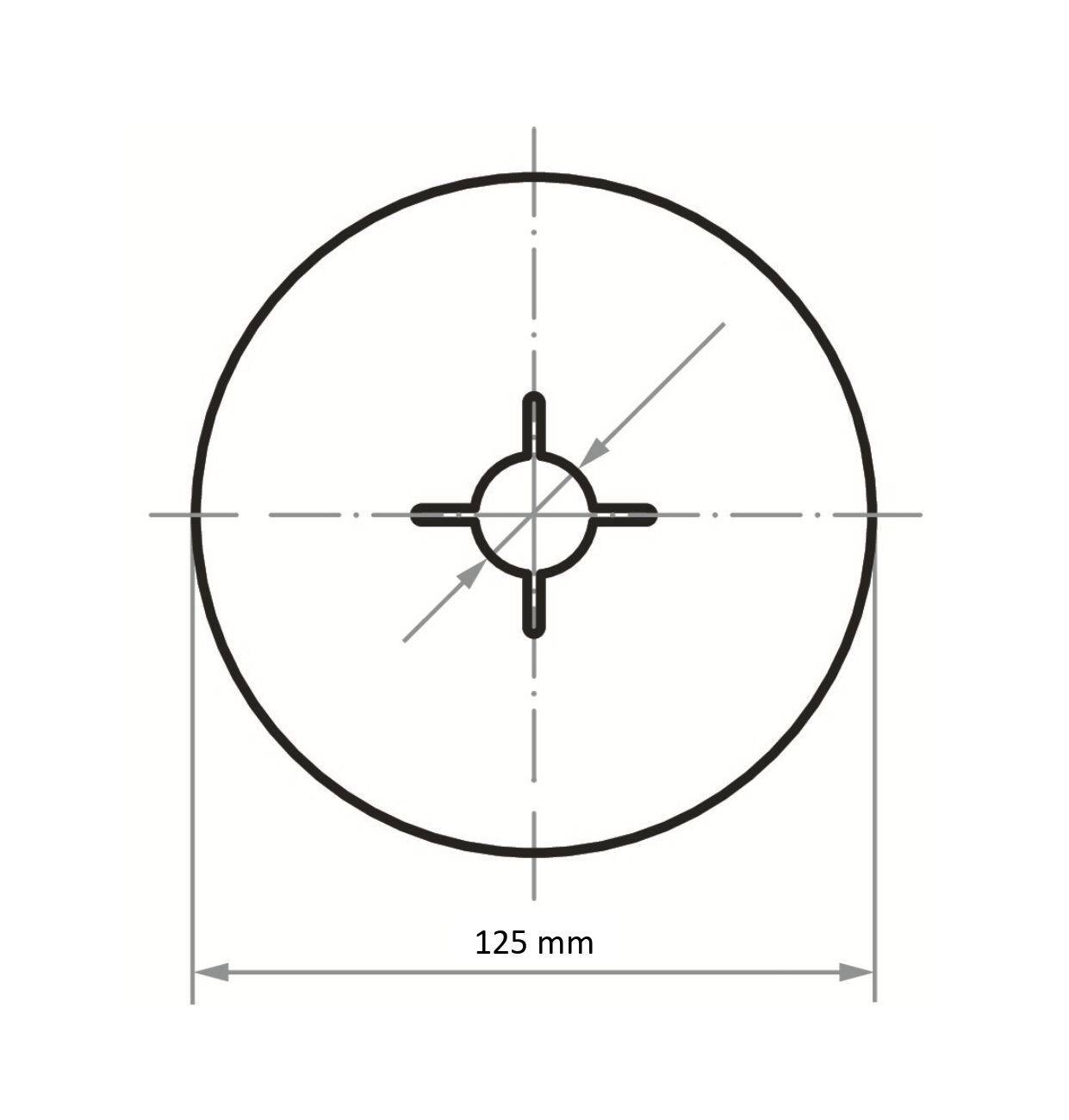 LUKAS-ERZETT A38301250362 Fiberscheibe Durchmesser 125mm Bohrungs-Ø 22mm 50St.