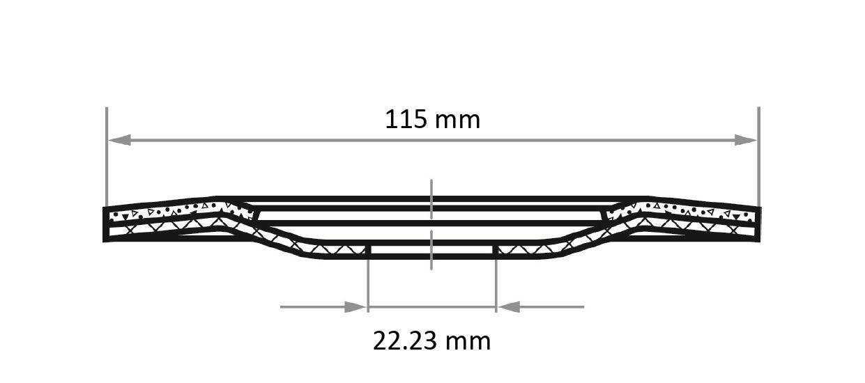 LUKAS-ERZETT A38351150604 SHF 115x22 C60 Schruppscheibe Durchmesser 115mm Bohrungs-Ø 22.23mm 25St.