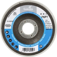 LUKAS-ERZETT A671611512014 Polierteller P6PT Ø 115mm fein | Korn 120 | für Winkelschleifer flach Kompaktkorn LUKAS-ERZETT A671611512014 Polierteller P6PT Ø 115mm fein | Korn 120 | für Winkelschleifer flach Kompaktkorn