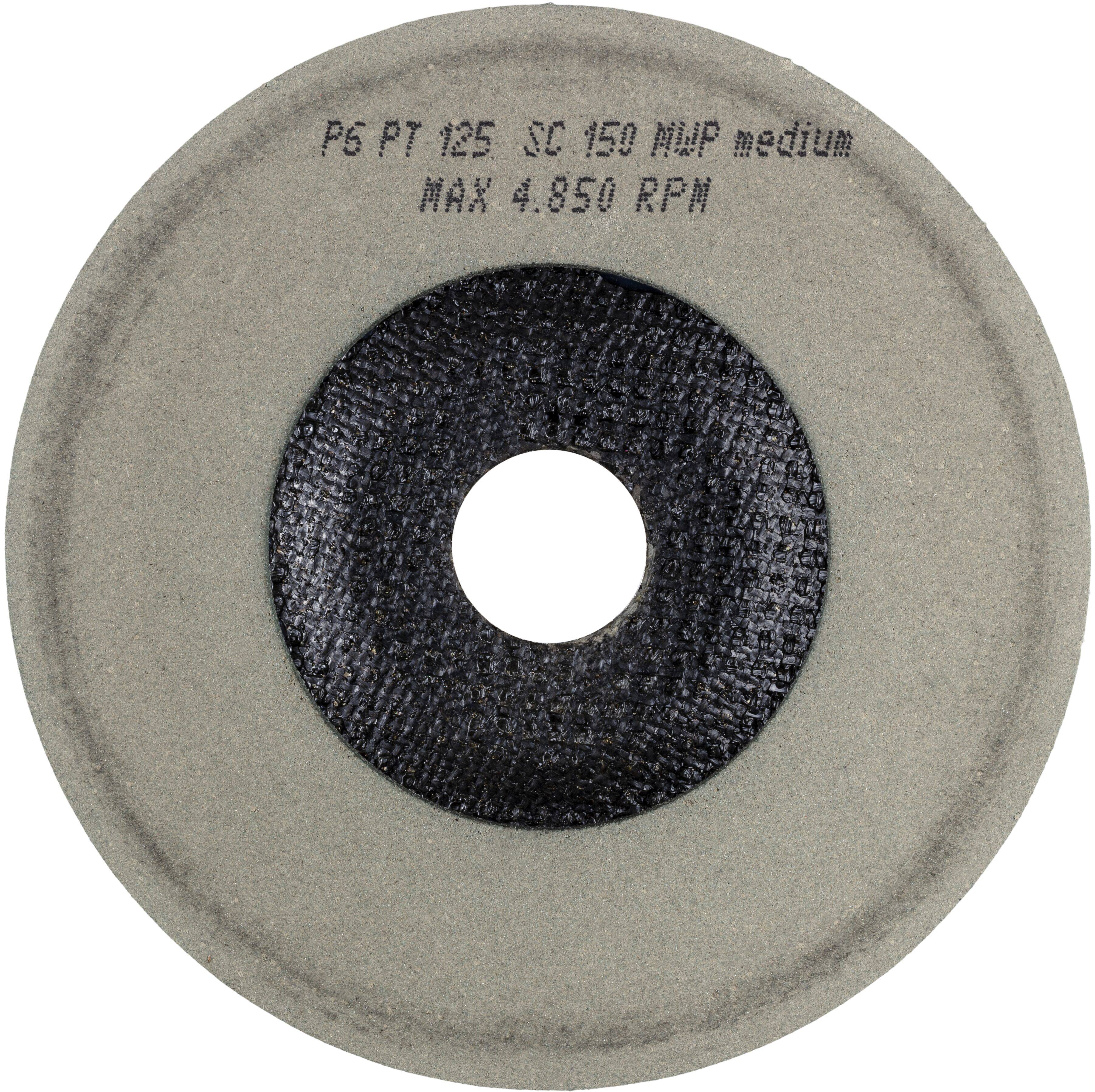 LUKAS-ERZETT A671612515014 Polierteller P6PT Ø 125mm Medium | Korn 150 | für Winkelschleifer flach Siliciumcarbid