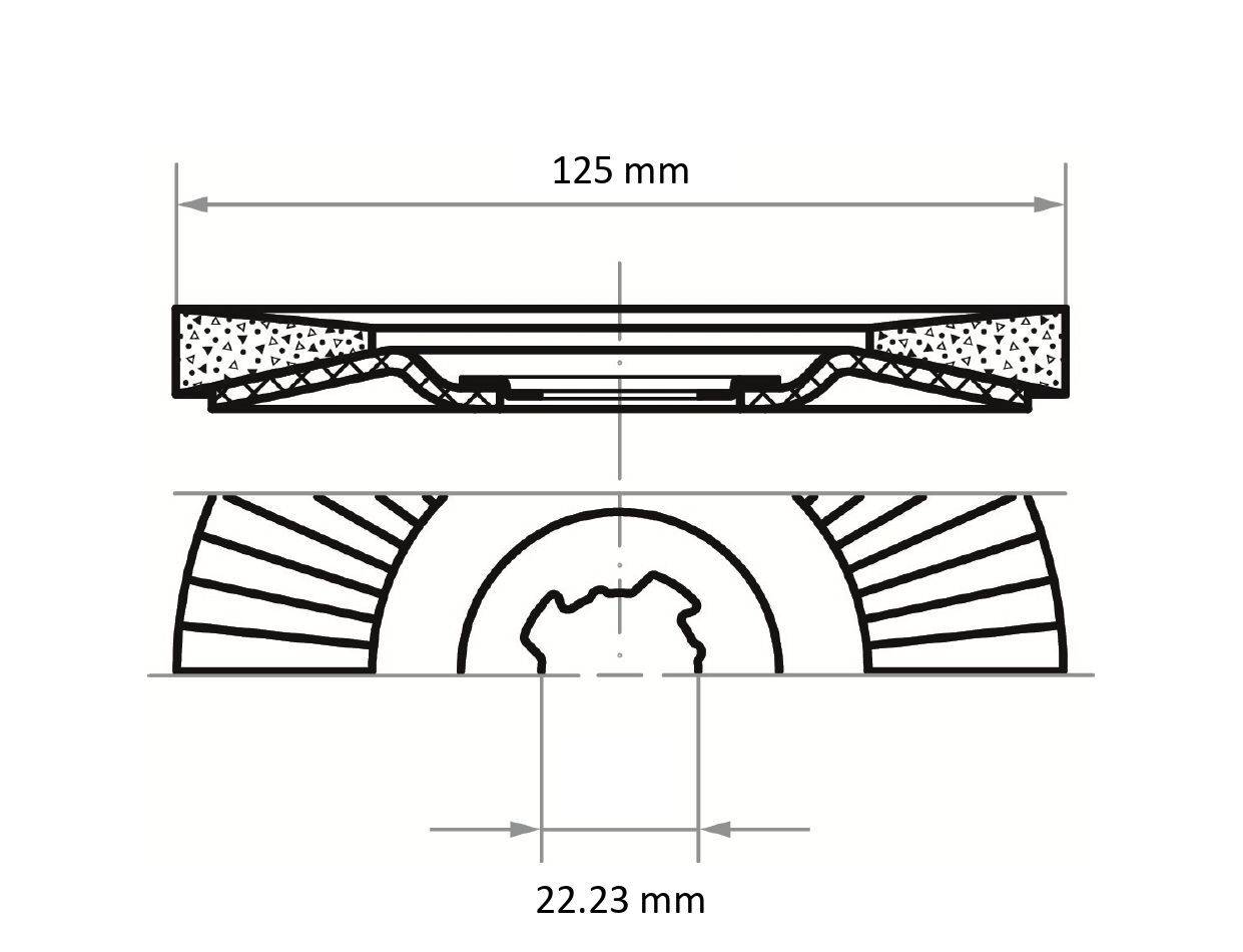 LUKAS-ERZETT A67441250601865 Fächerschleifscheibe Durchmesser 125mm Körnung (num)=60 10St.