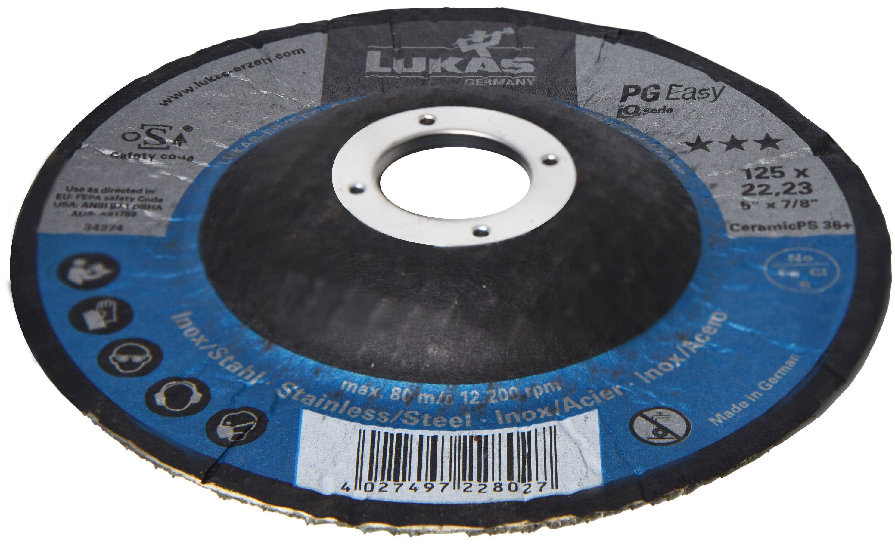 LUKAS-ERZETT A67651250360799 Schleifscheiben-Set Durchmesser 125mm 10St.