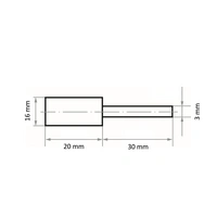LUKAS-ERZETT A693001602030H0 Polierstift P6ZY Zylinderform ultra fein 16x20mm Schaft 3mm Siliciumcarbid 10St. LUKAS-ERZETT A693001602030H0 Polierstift P6ZY Zylinderform ultra fein 16x20mm Schaft 3mm Siliciumcarbid 10St.