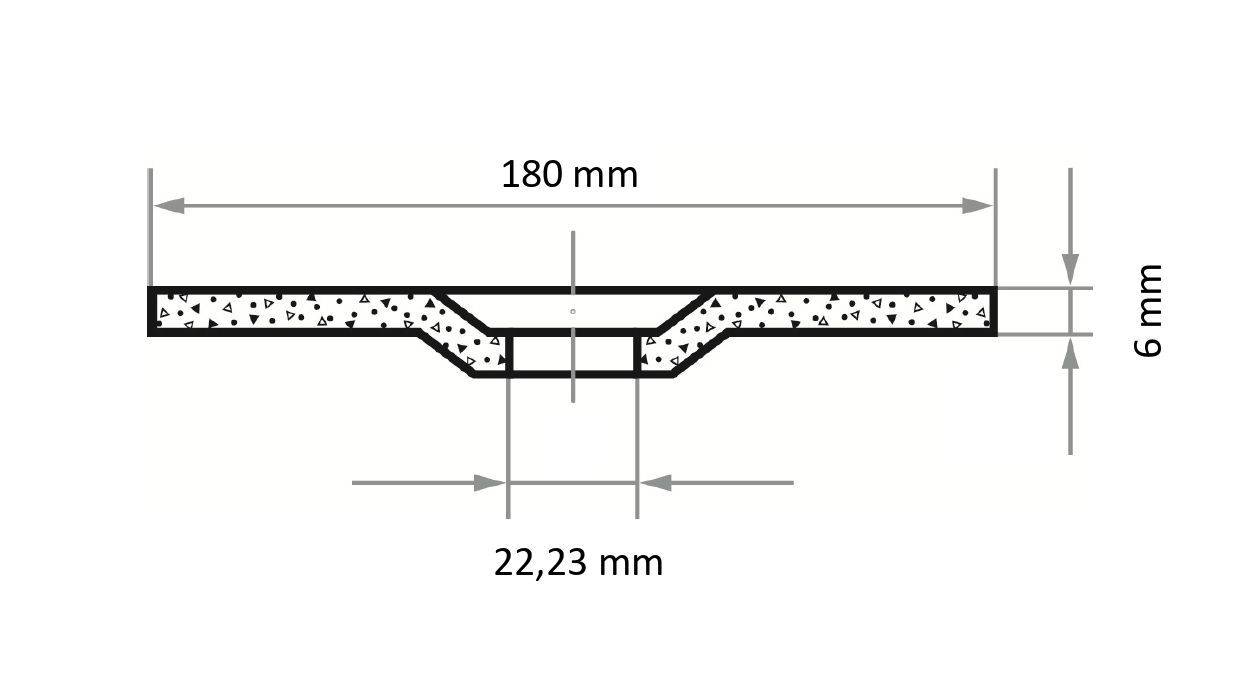 LUKAS-ERZETT AS000108V9802 T27 180x6,0x22,23 Schruppscheibe Durchmesser 180mm 10St.